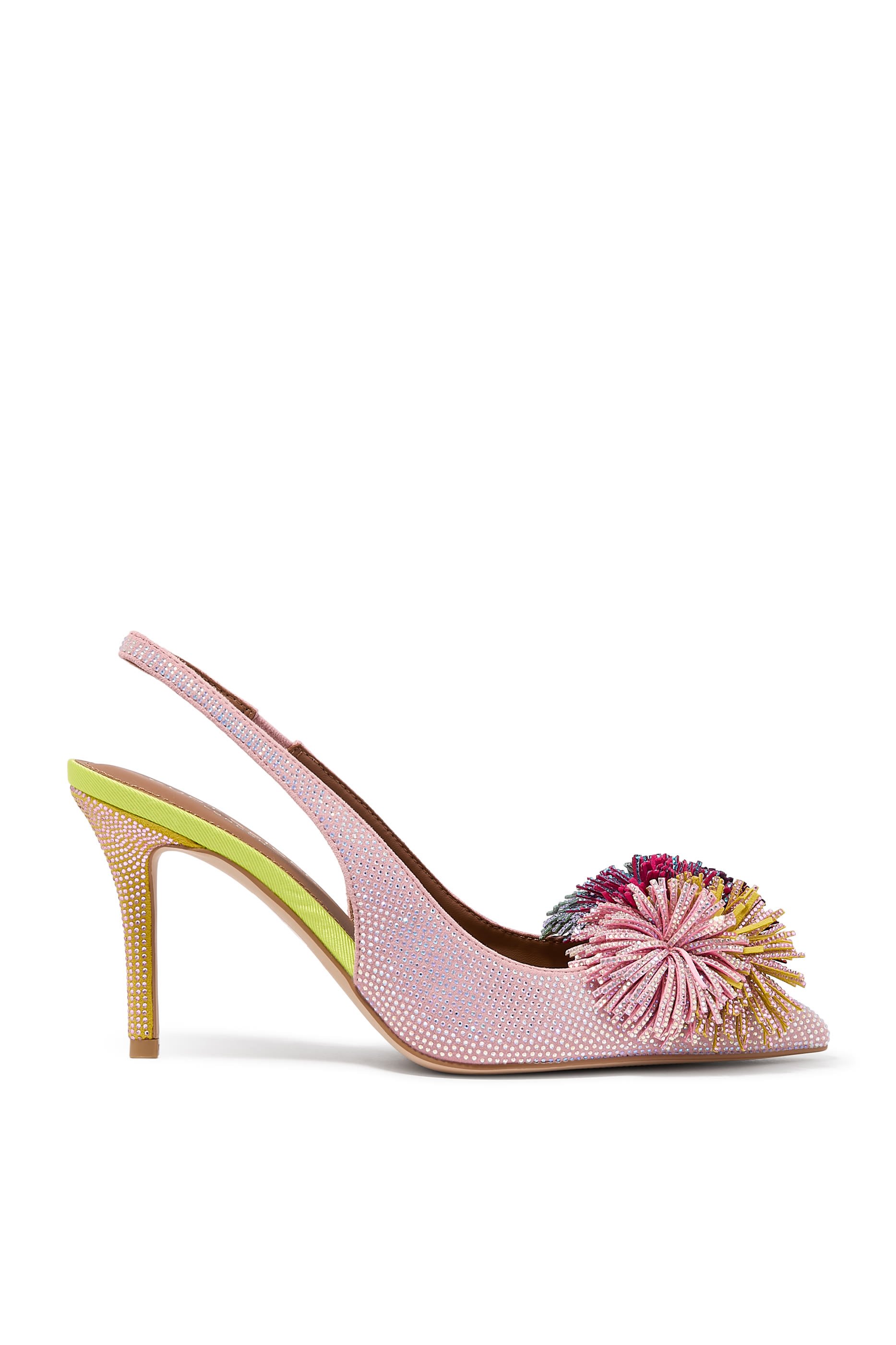 Pom Pom 90 Slingback Heels 