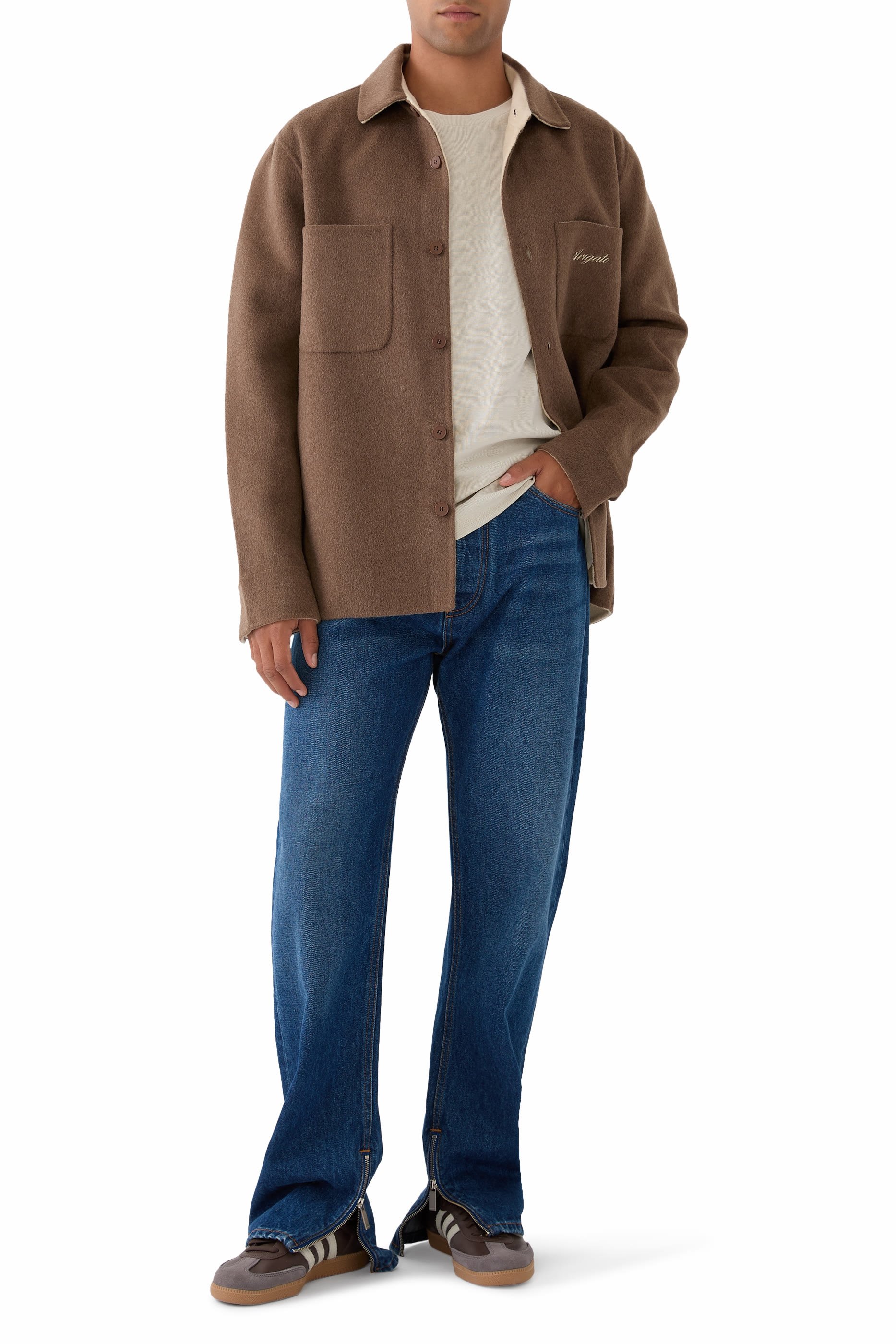 Micro Waffle Double Collar T-Shirt