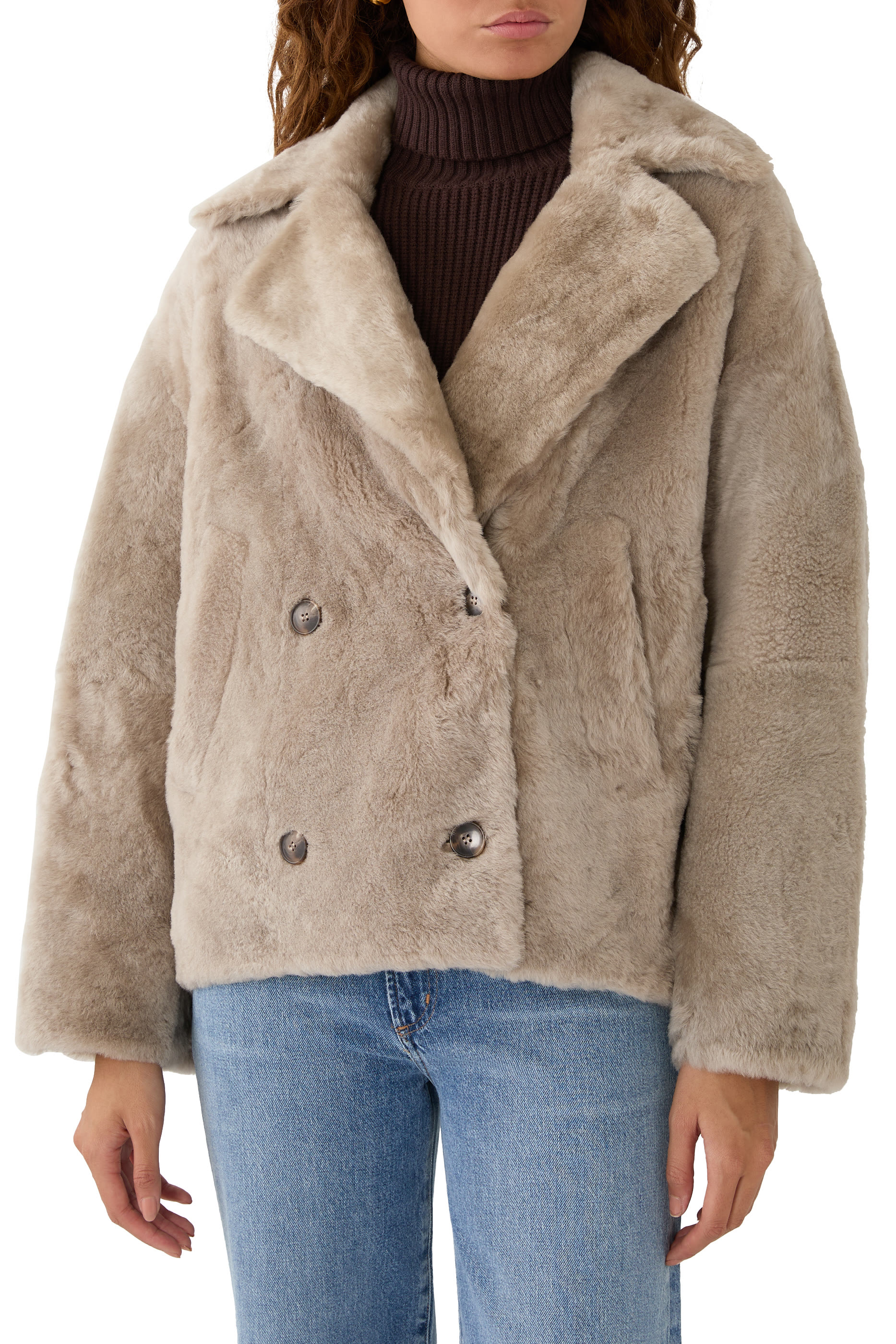 Shearling Pea Jacket