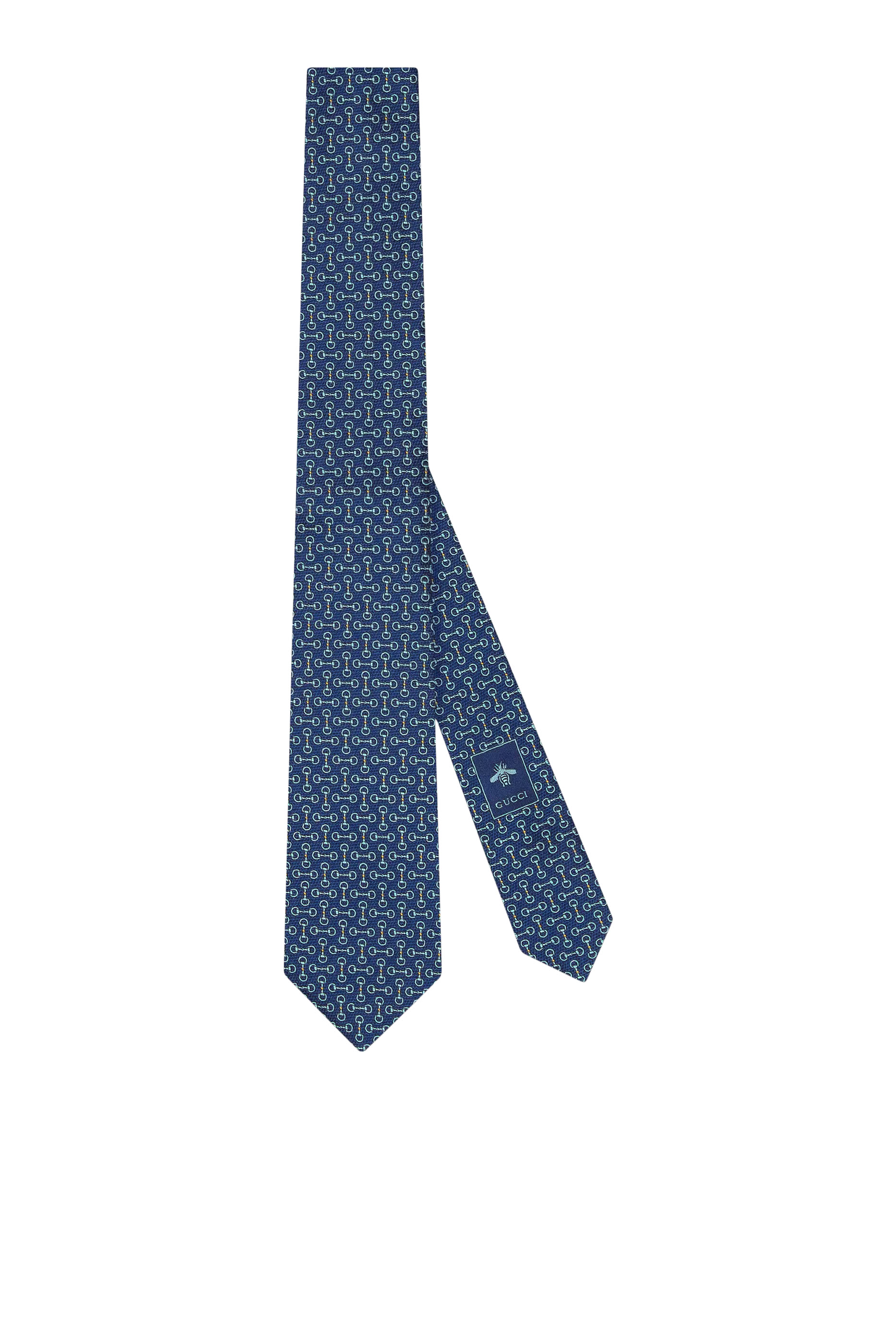 Horsebit Silk Jacquard Tie