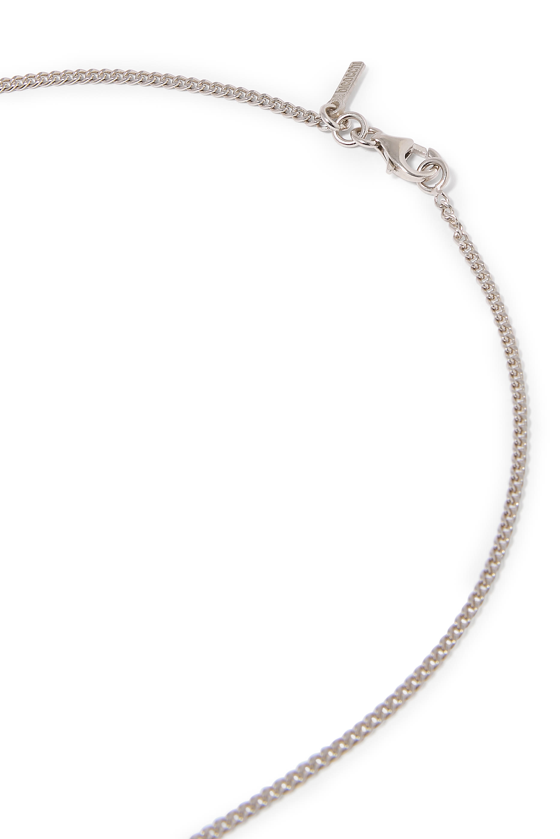 Crest and Crystal Necklace, Sterling Silver & Zirconia Stone