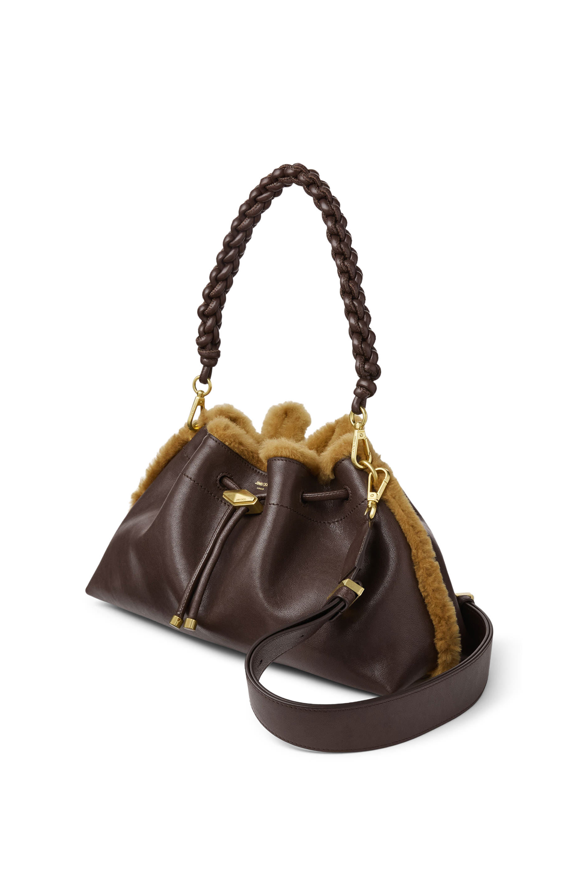Cinch Shearling Crossbody Bag