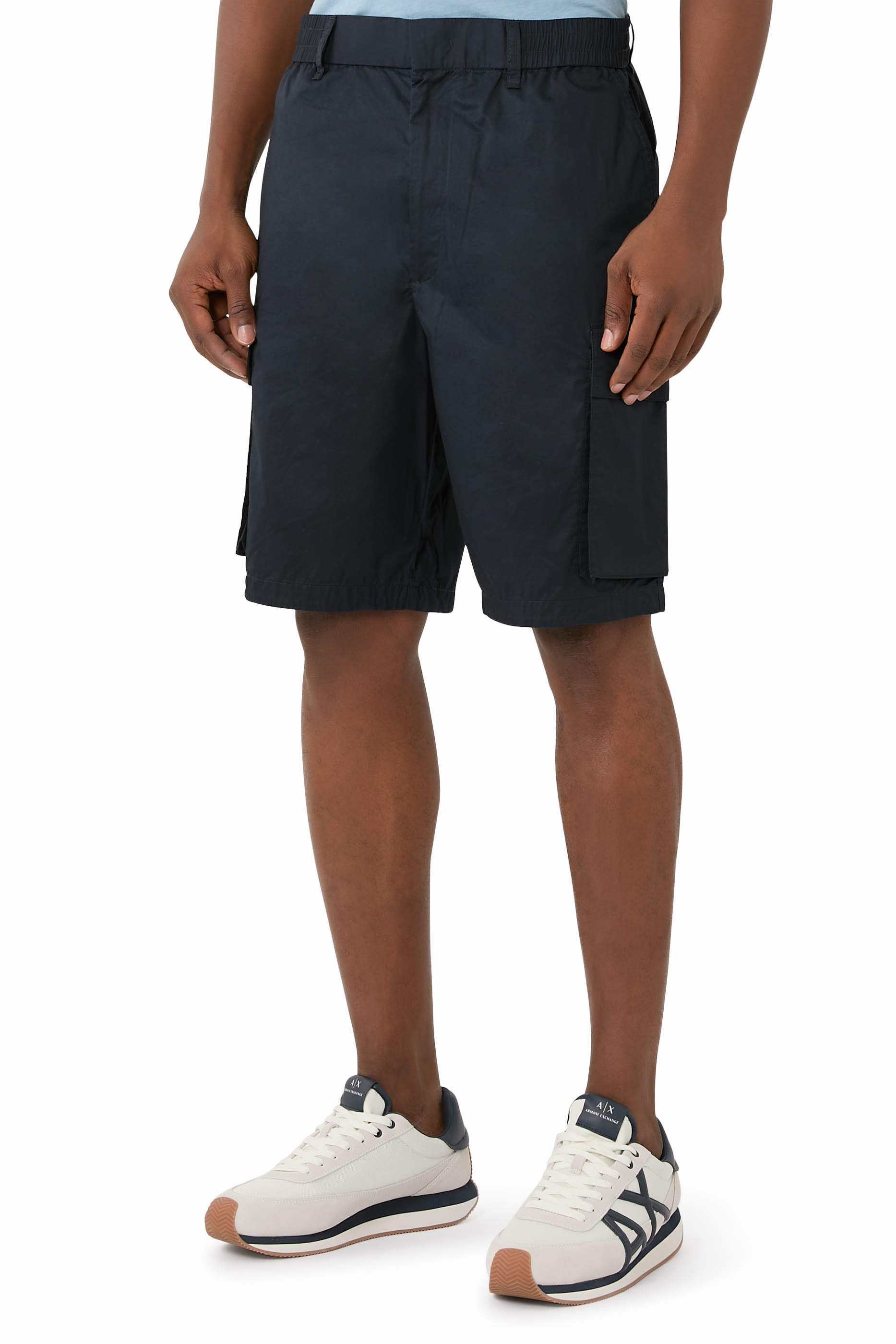 Maxi Pockets Cotton Twill Cargo Shorts