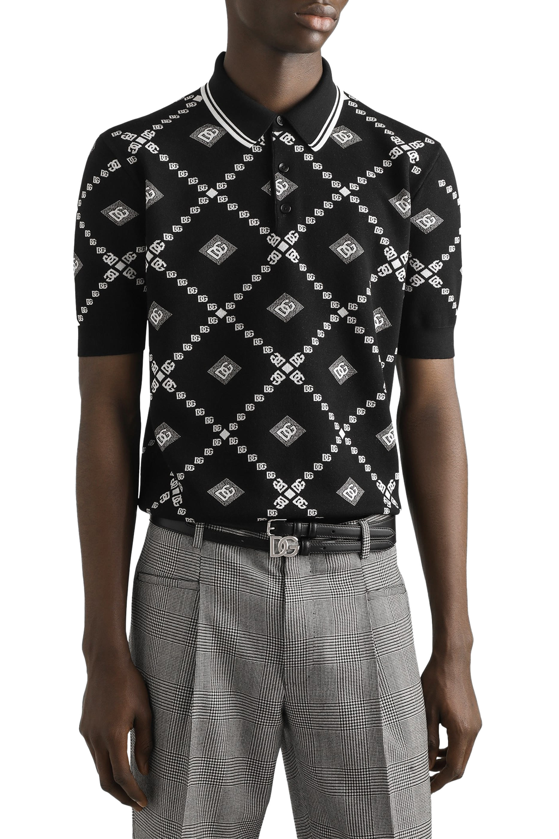 Jacquard Piqué Polo Shirt