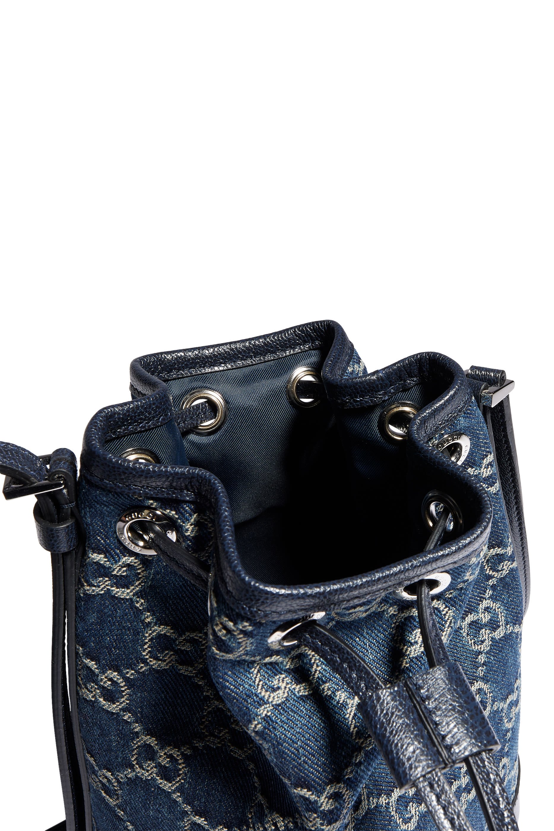  Mini Bucket Bag with Logo Plaque