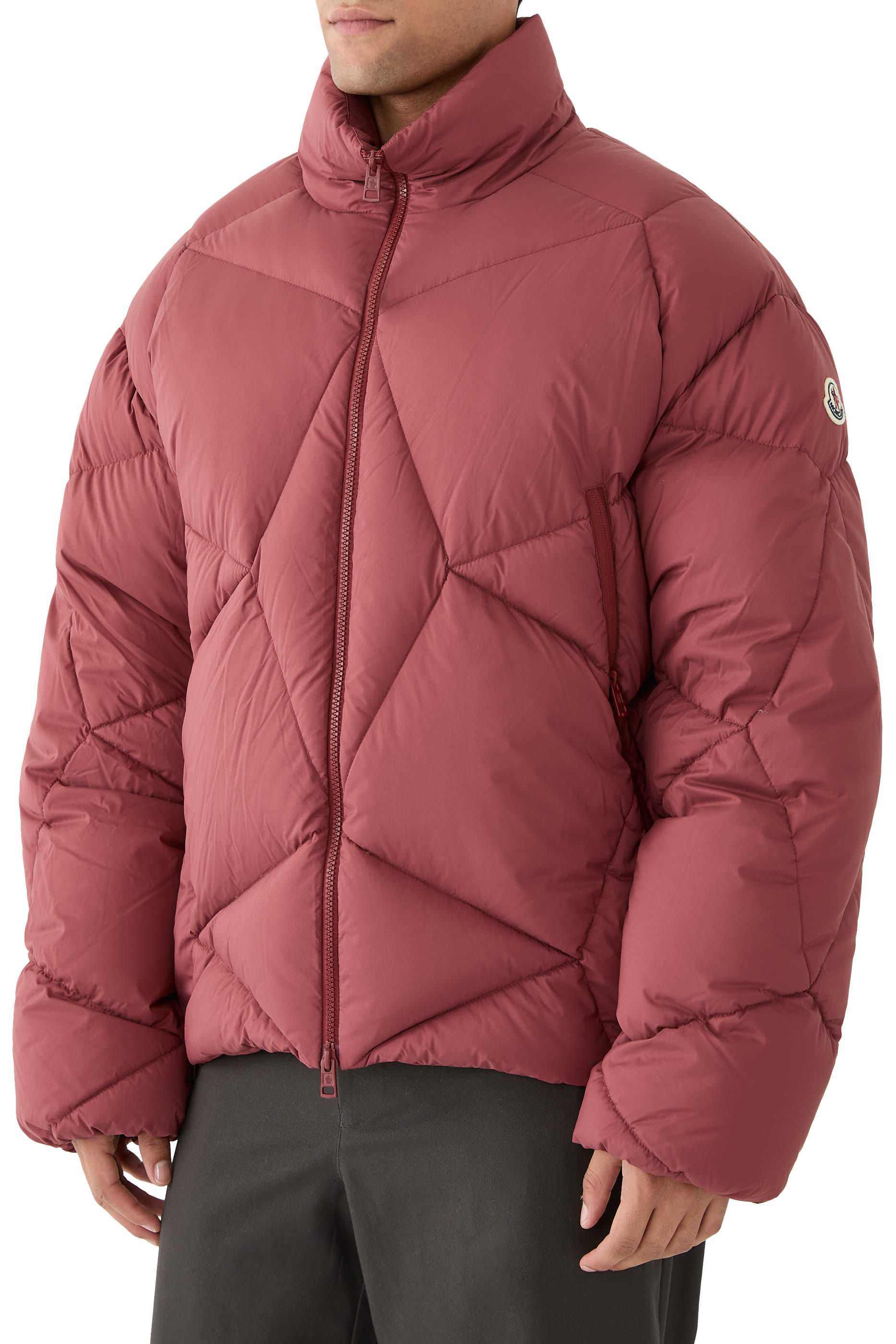 Vardar Graphic-Quilted Short Down Jacket