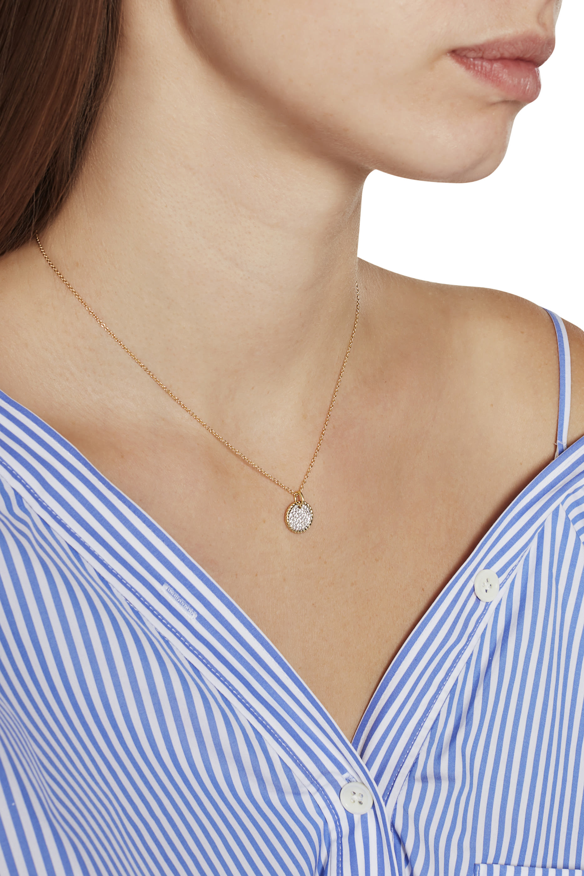 Pave Diamond Plate Necklace