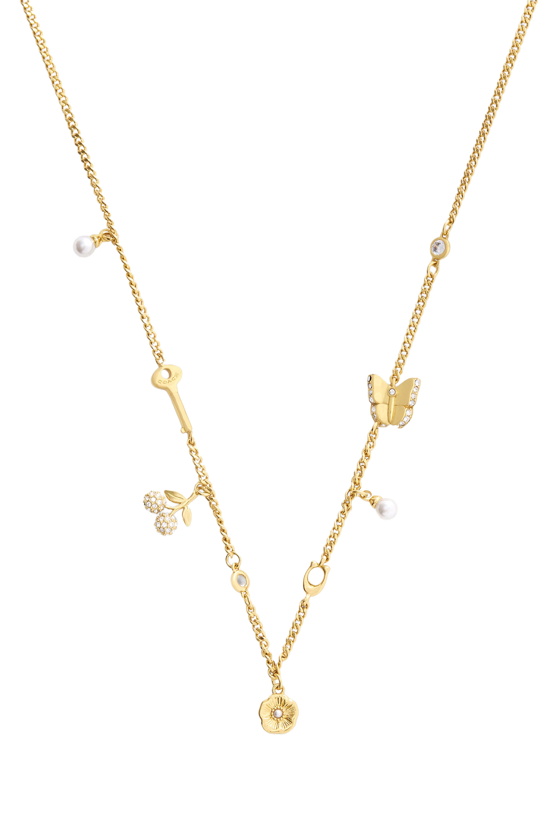  Pav&eacute; Icon Charm Necklace