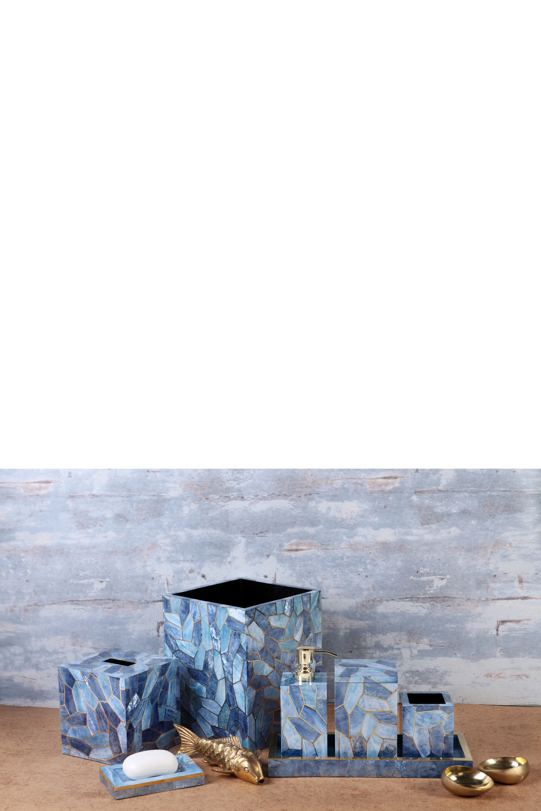 Francesca Shell and Brass Liquid Dispenser