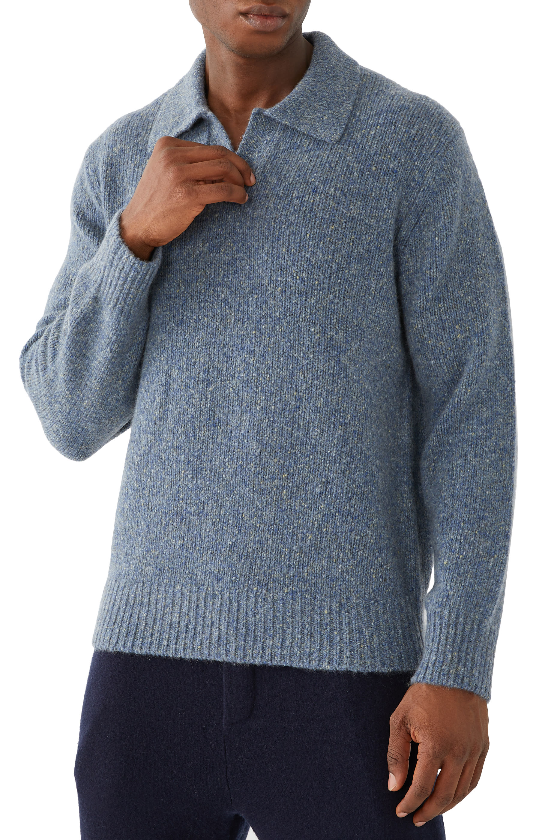 Split Mock Donegal Knit Polo