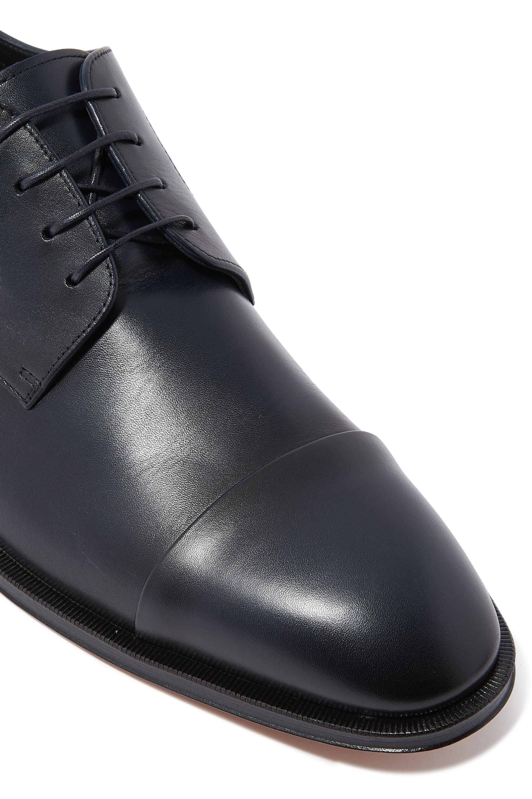 Embossed Logo Derby Shoes