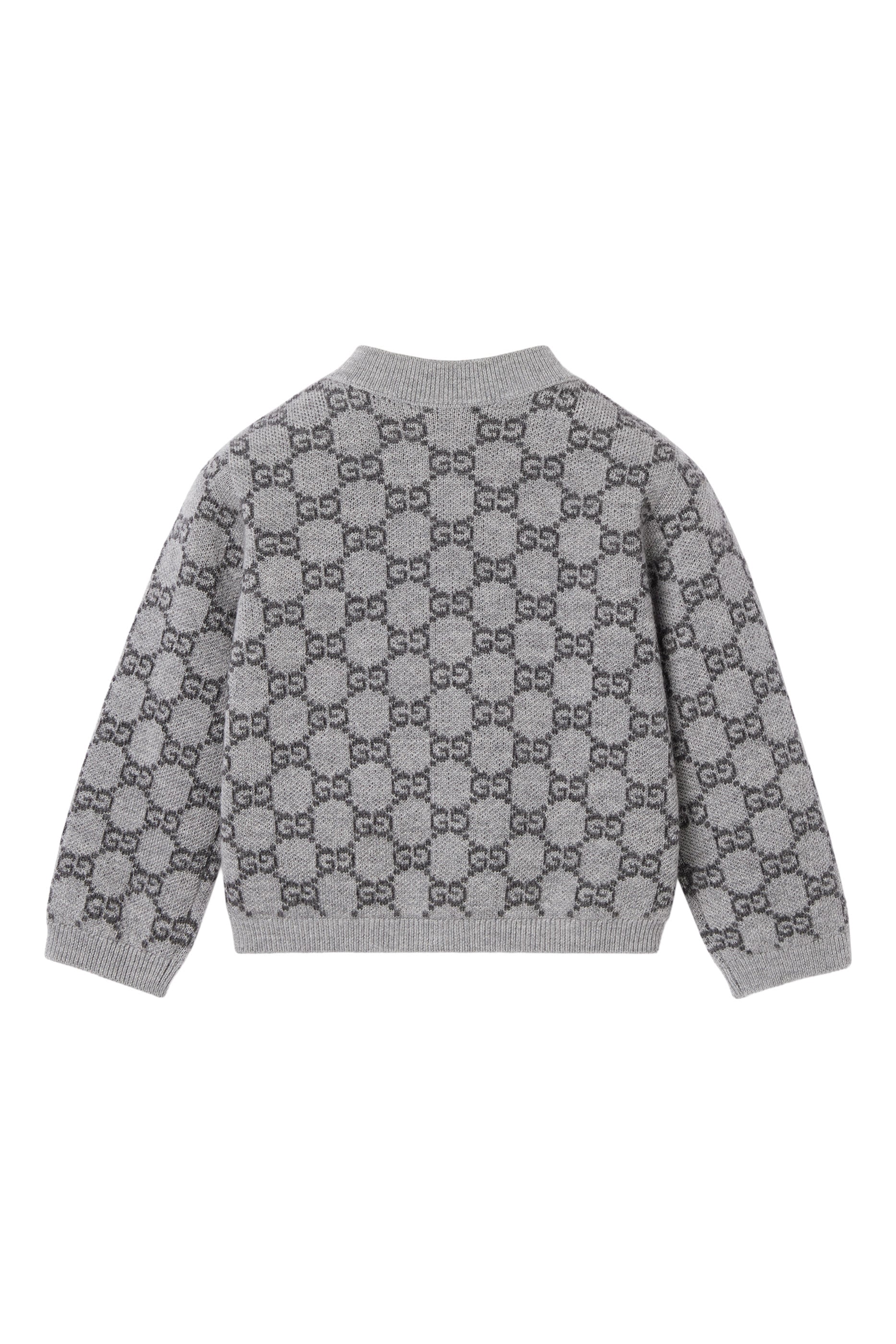 Kids GG Wool Jacquard Cardigan 
