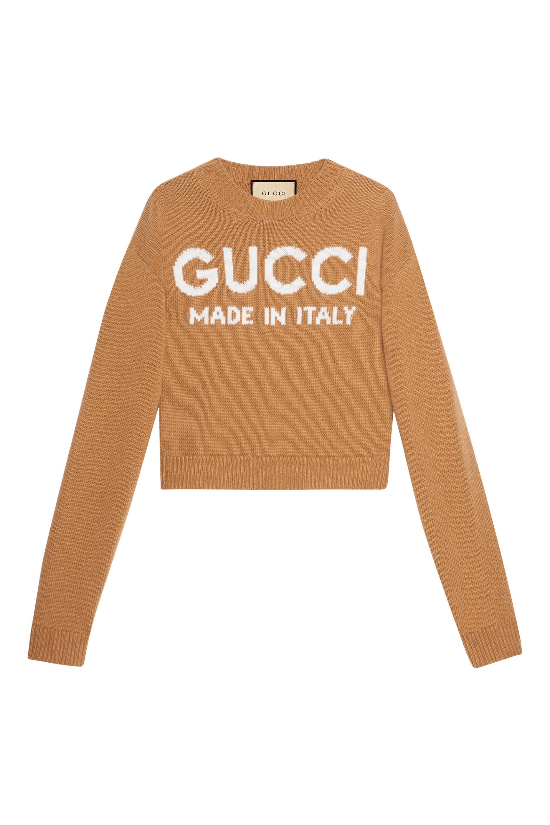 Wool Top With Gucci Intarsia