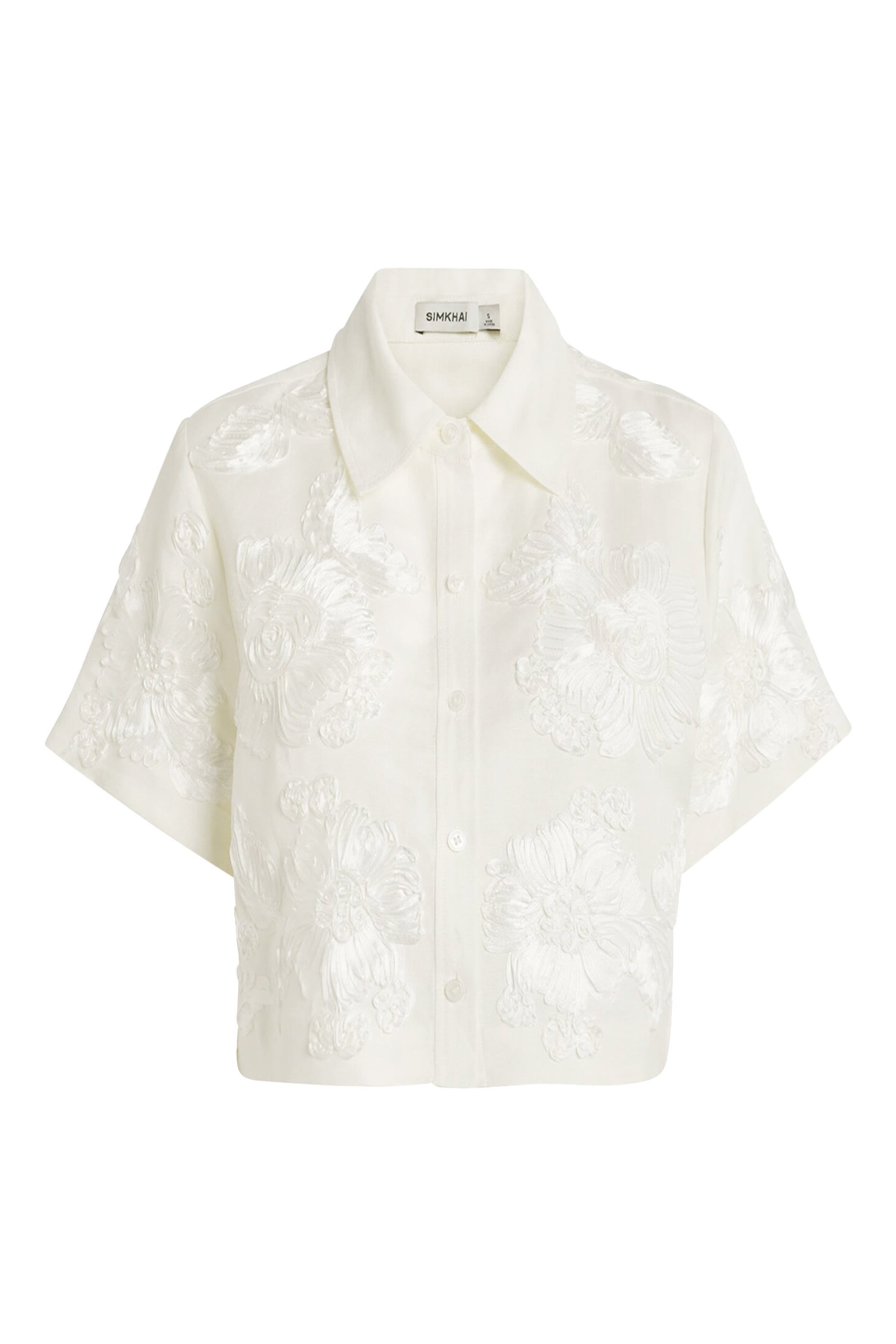Callie Soutache Linen Camp Shirt