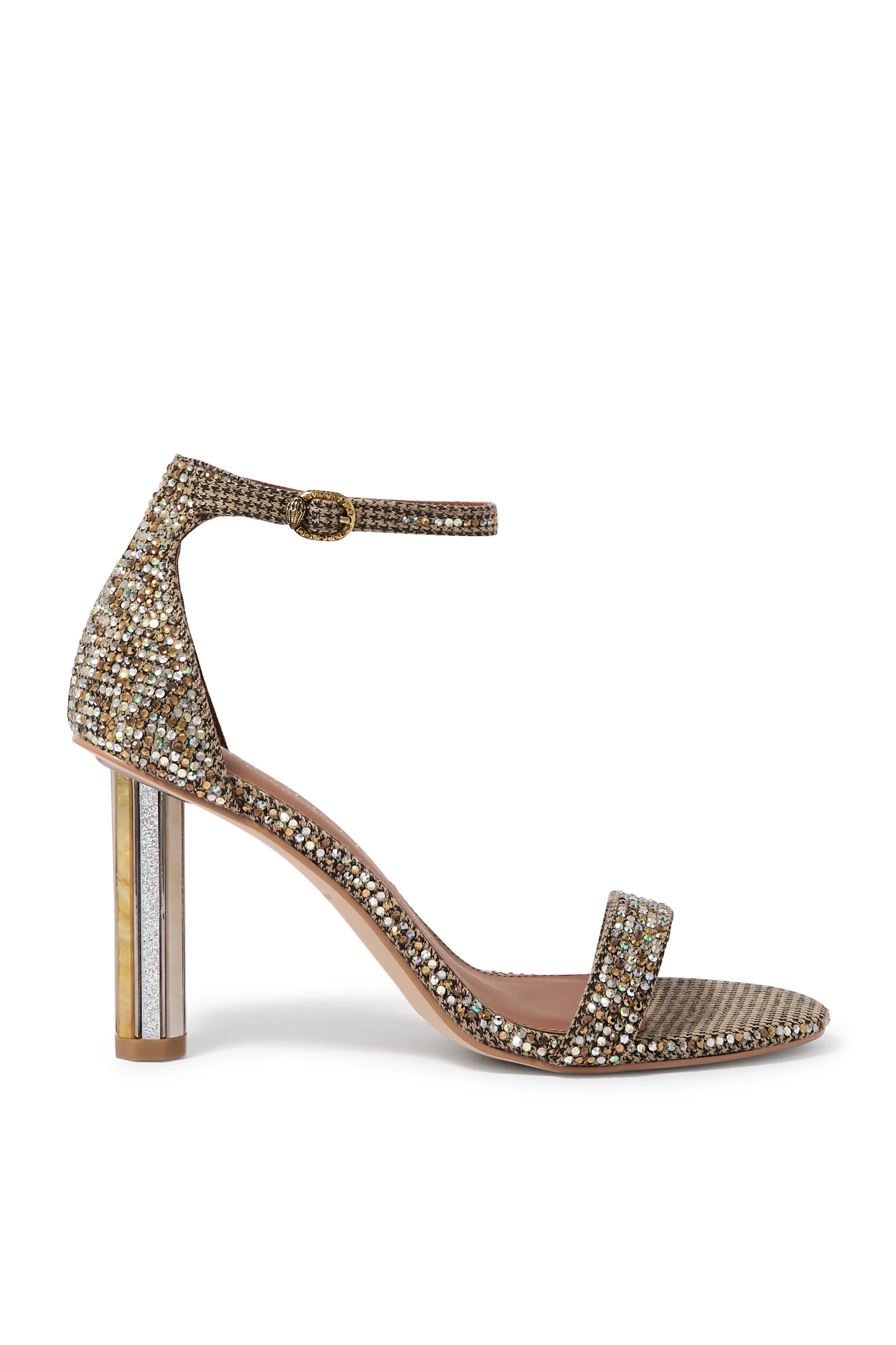 Perspex 90 Crystal Houndstooth Sandals
