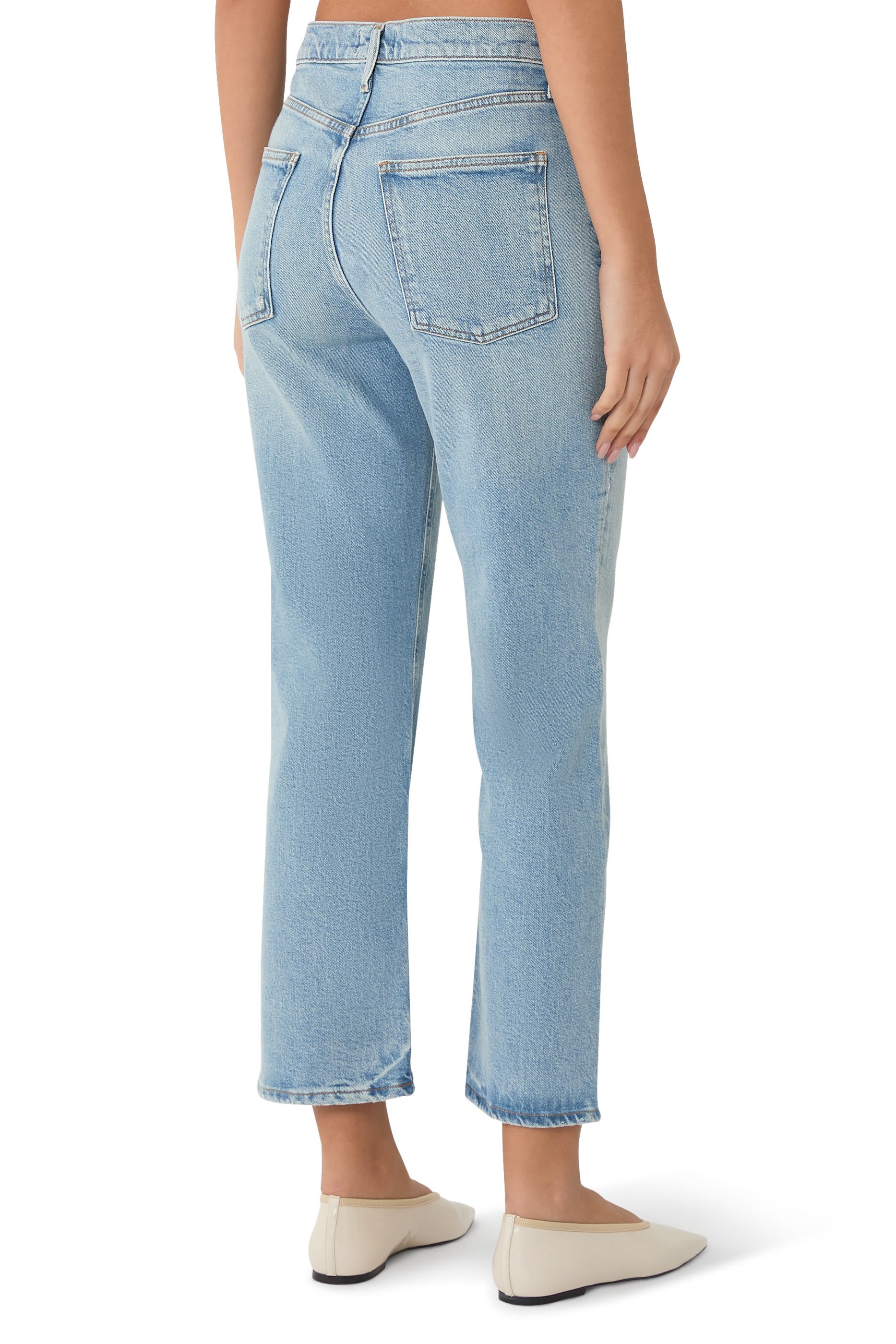 90's Pinch Waist Crop Jeans