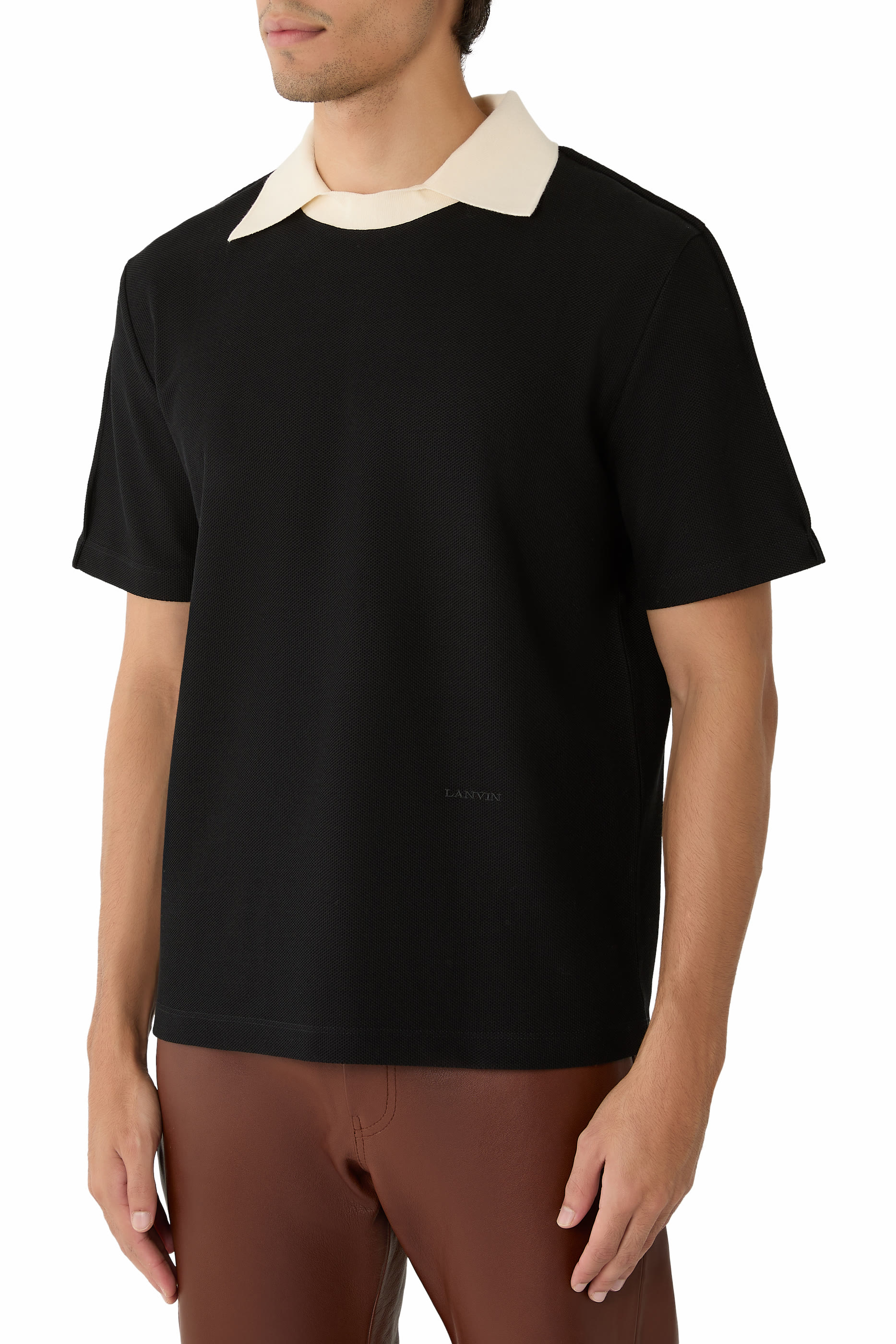  Contrast Collar T-Shirt