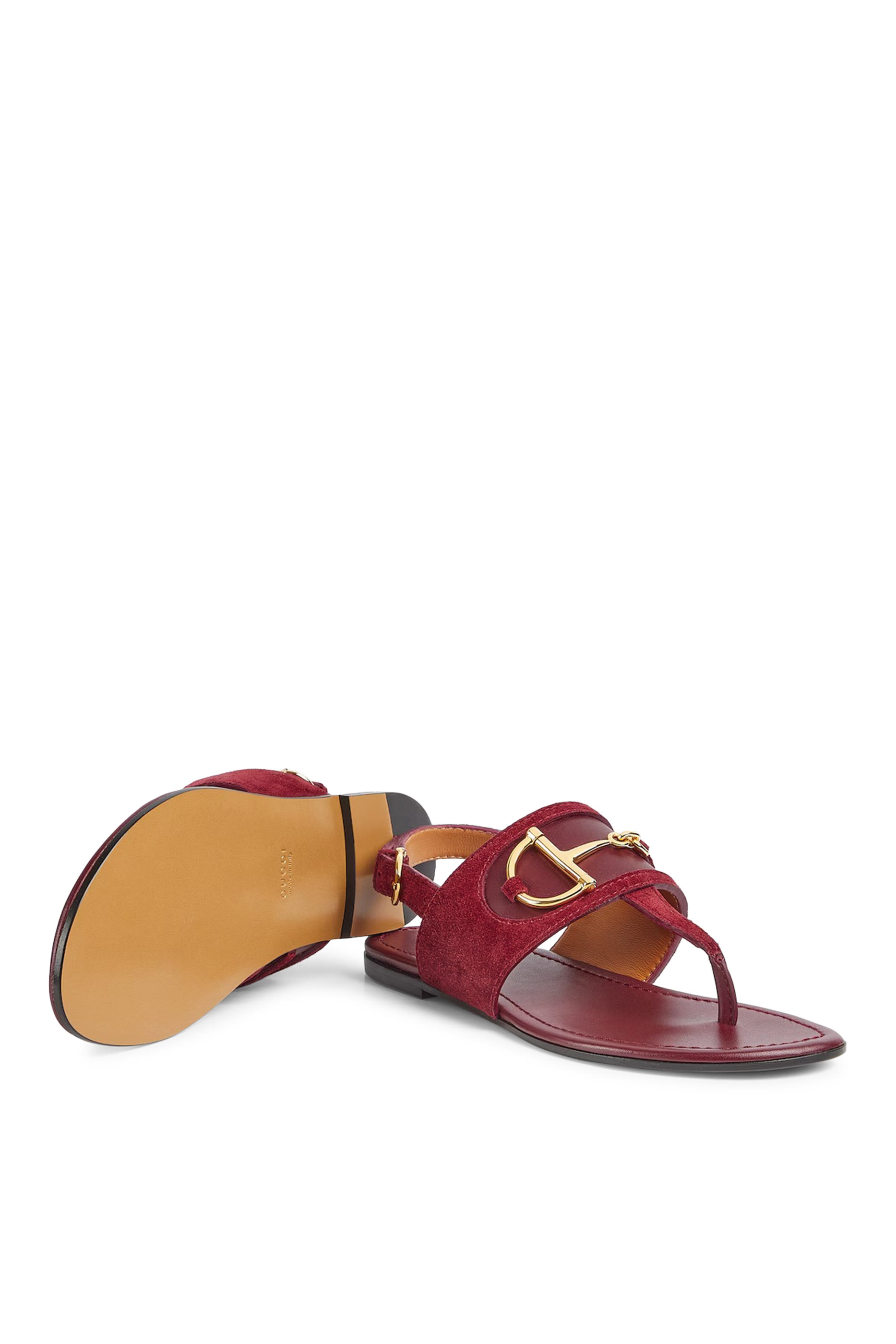 Horsebit Thong Sandals