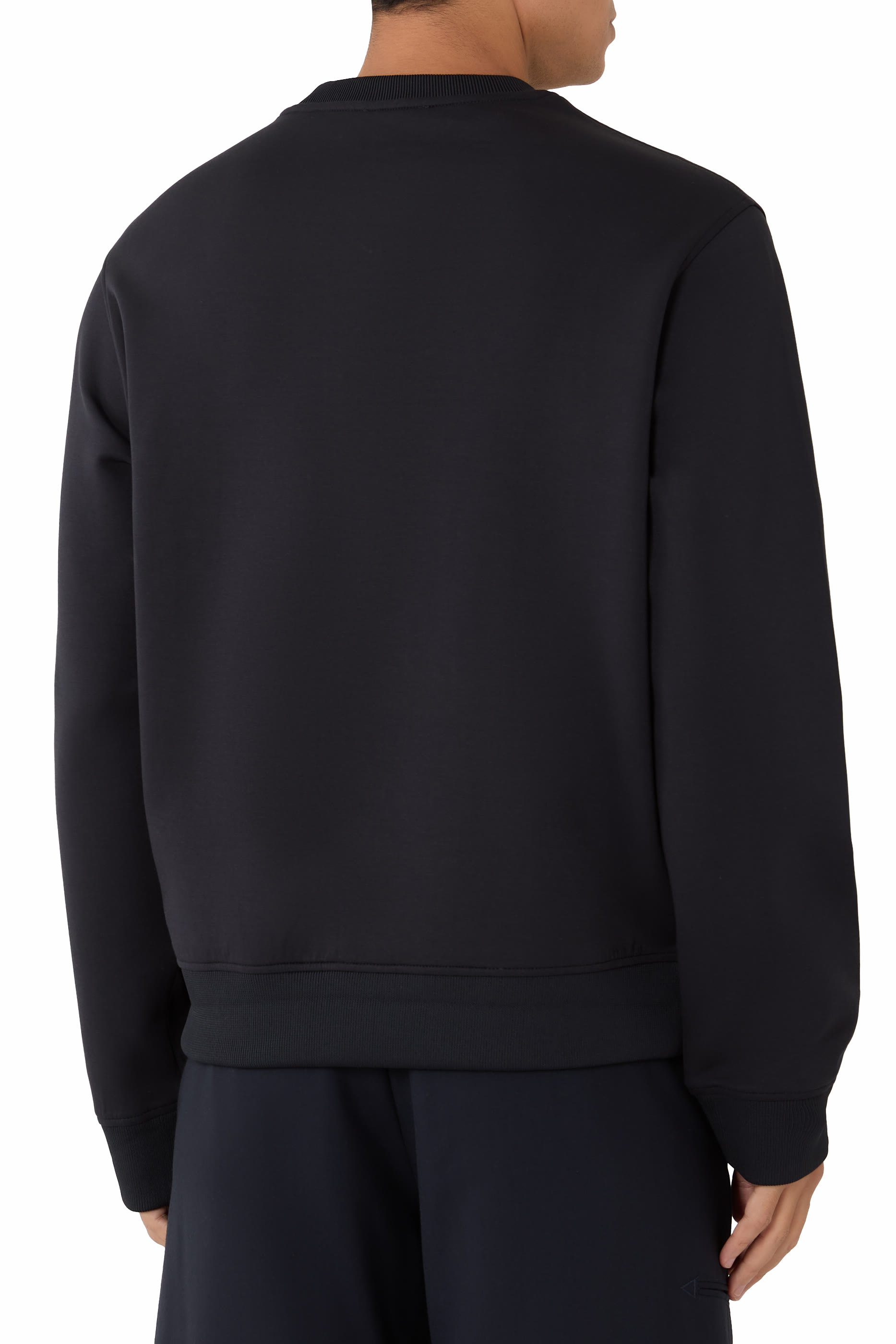 Flocked Eagle Print Sweatshirt