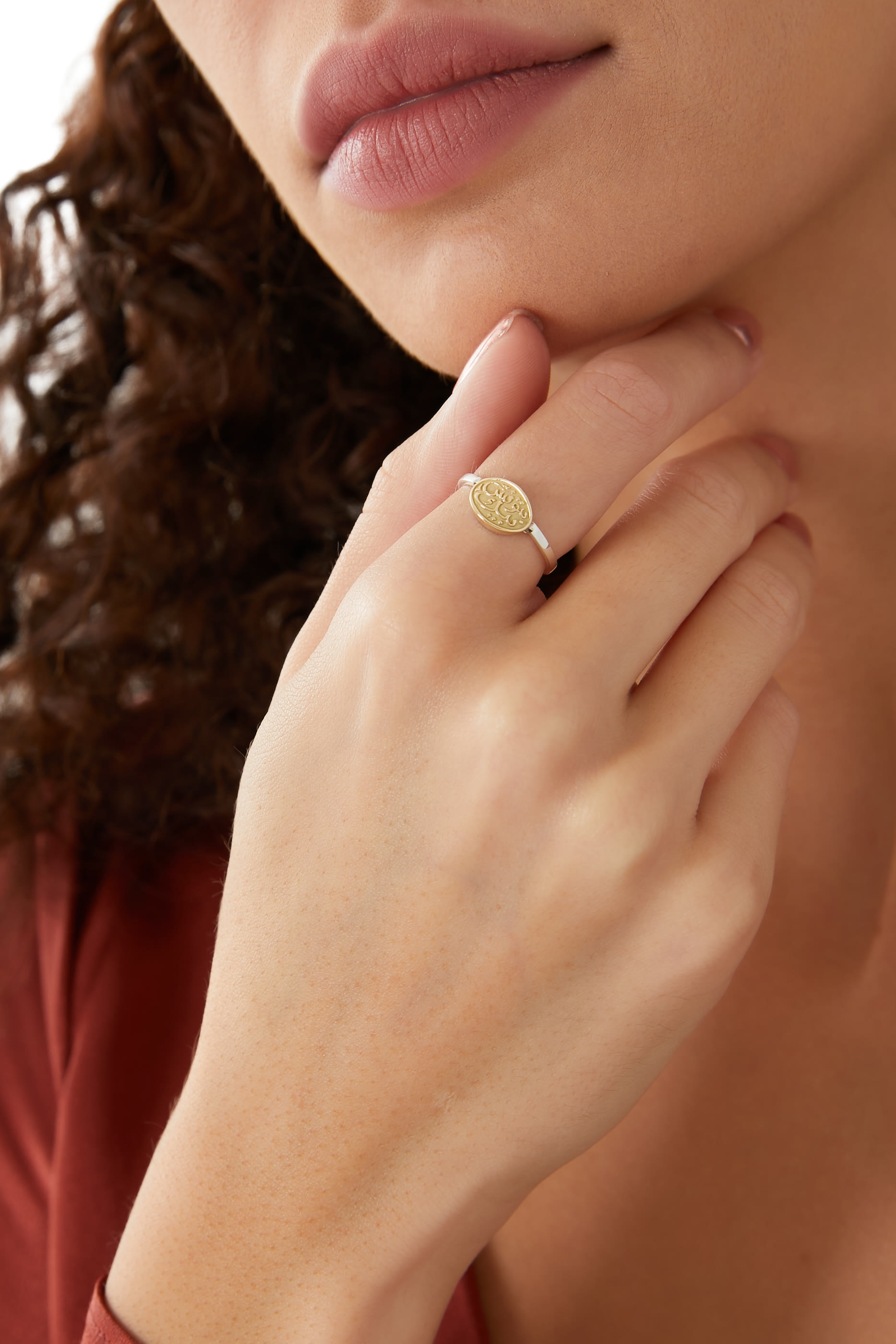 Warda Ring, 18k Gold & Sterling Silver