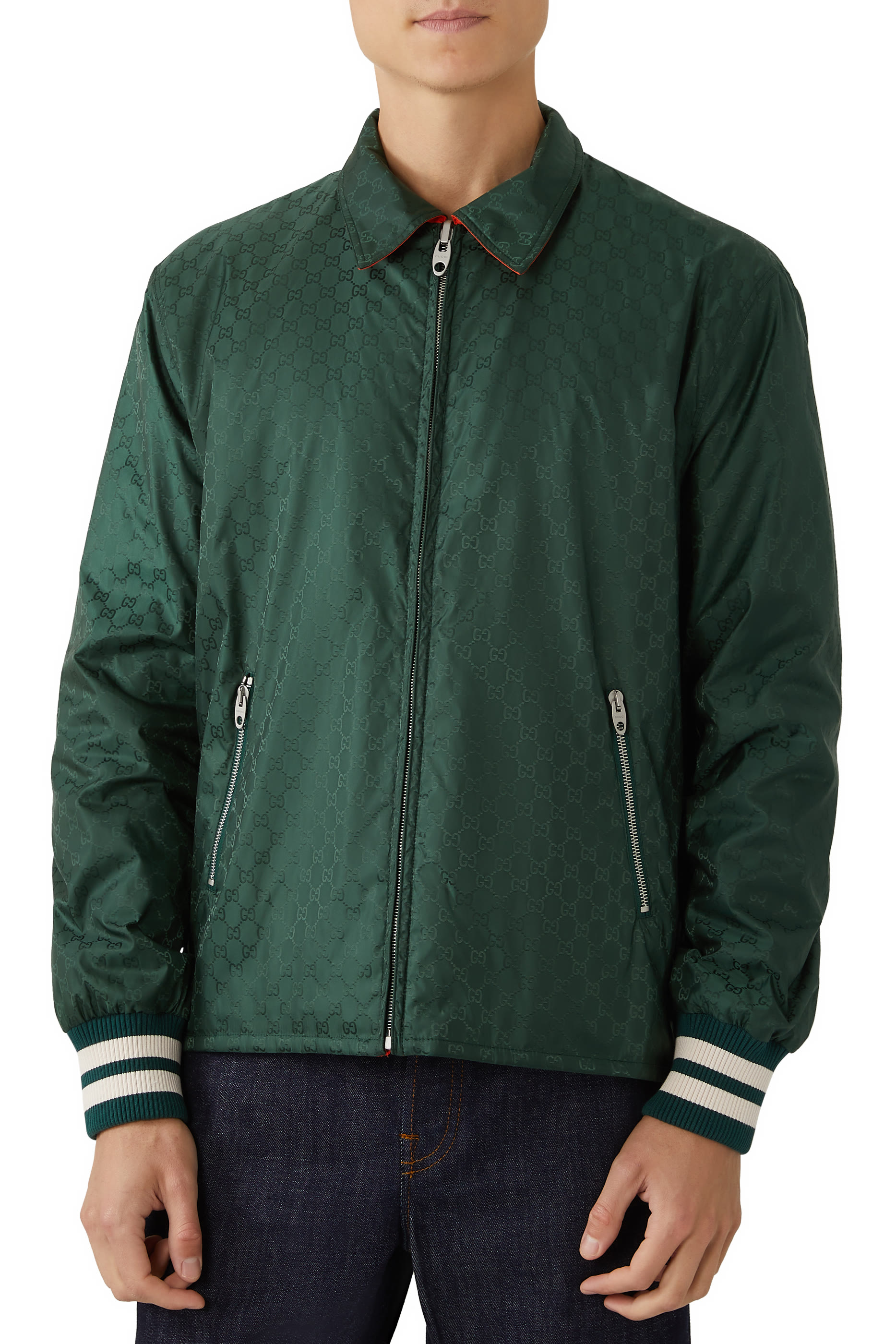 Reversible GG Nylon Jacquard Jacket