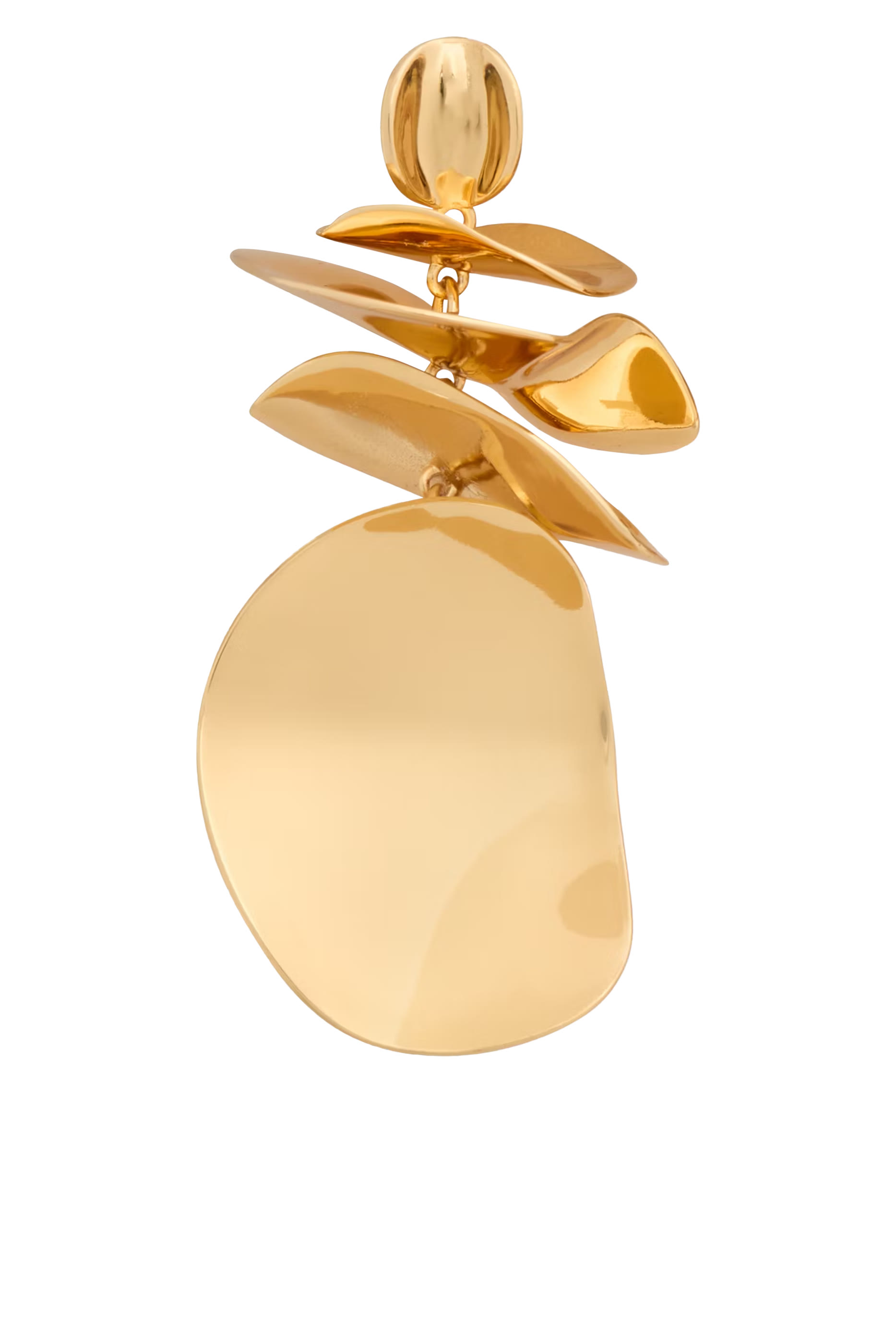 Snack Time Statement Earrings, Plated Metal, Titanium Posts & Cubic Zirconia