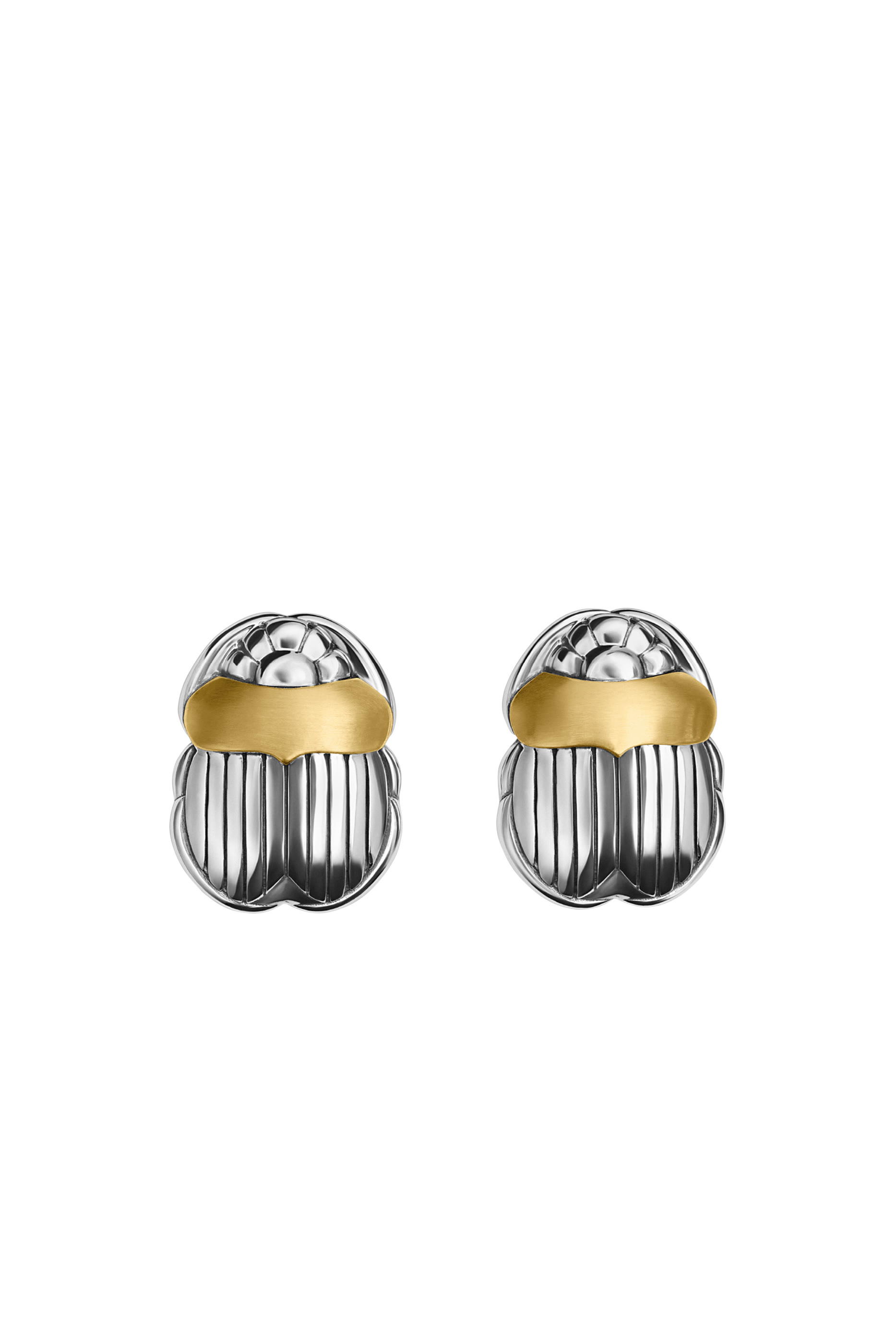  Karnak Earrings, 18K Yellow Gold & Sterling Silver