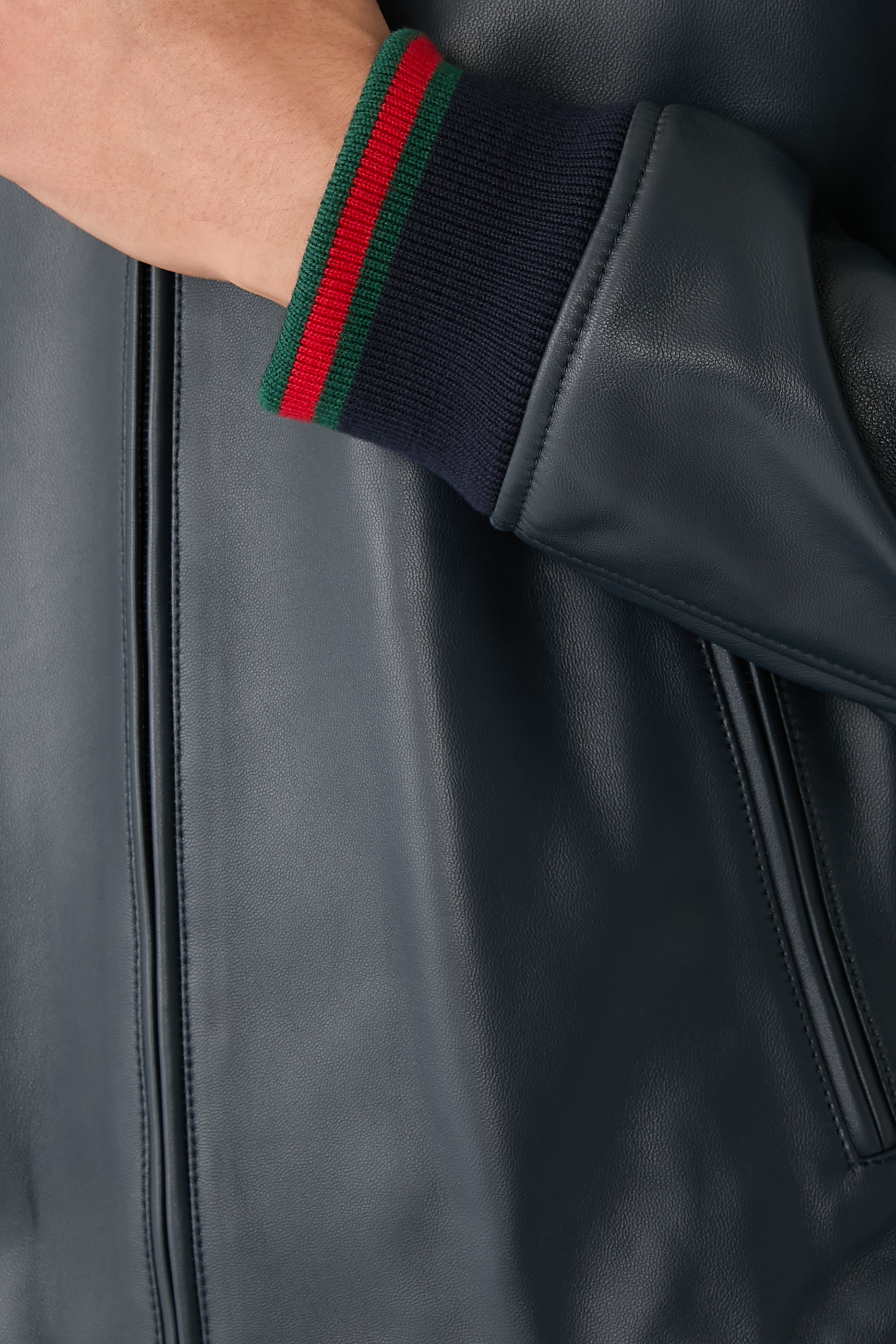 Nappa Leather Zip Jacket