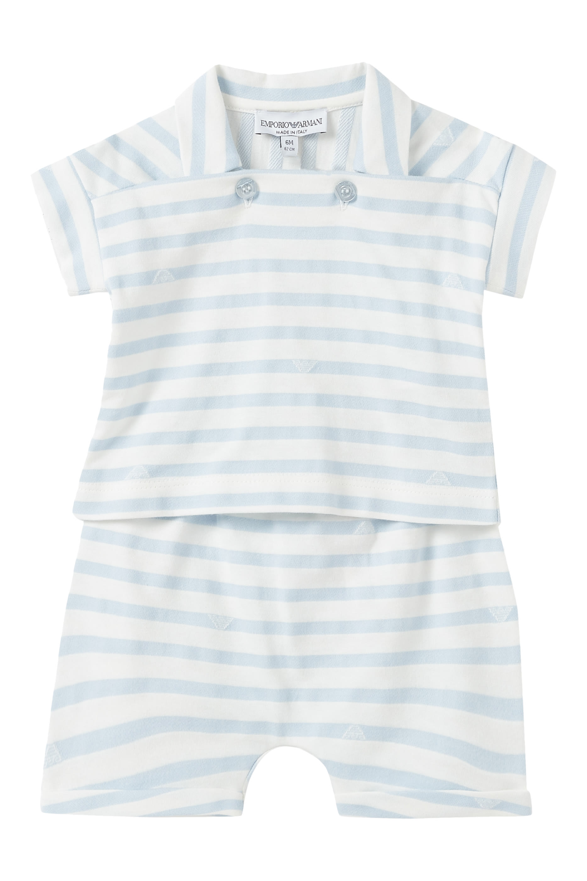 Kids Striped Polo & Shorts Set