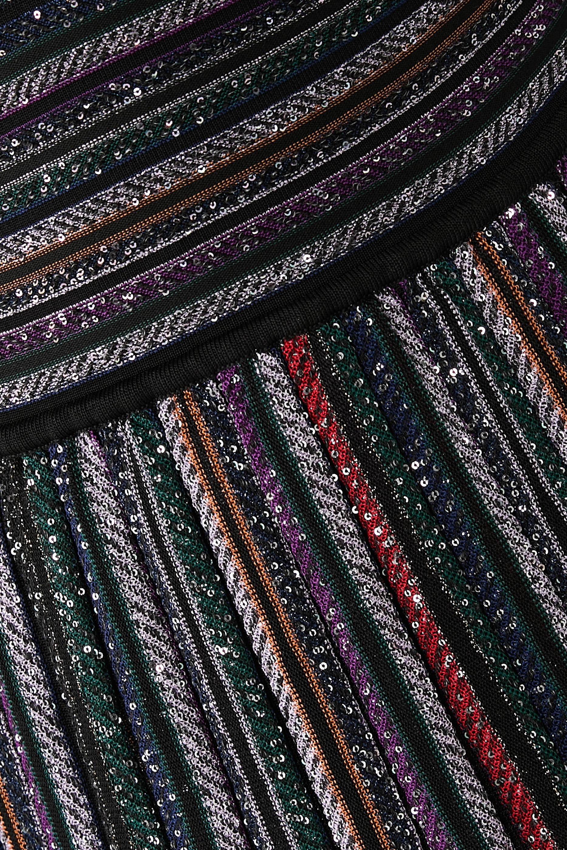 Striped Sequins Knitted Maxi Dress