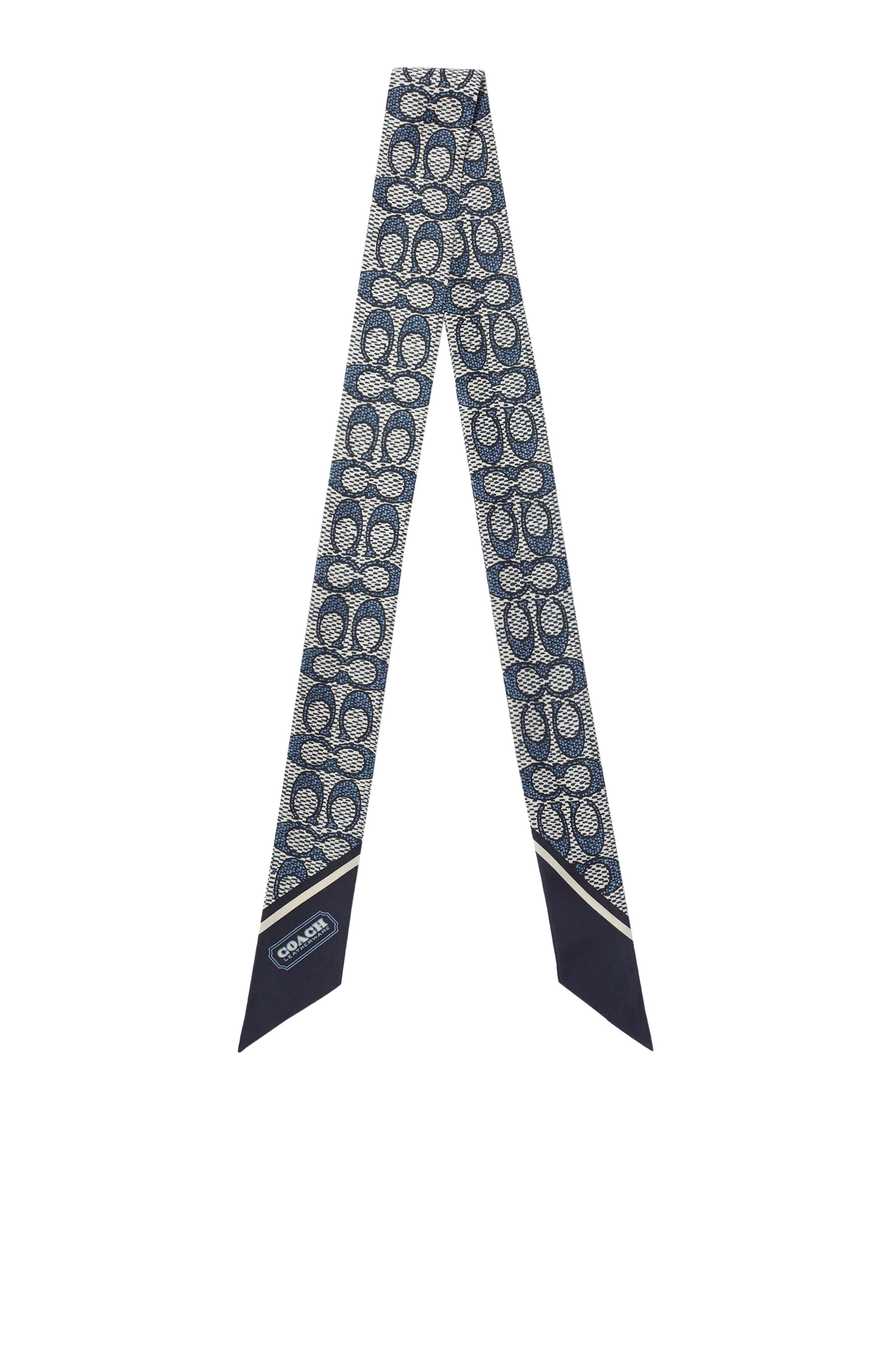 Vintage Signature Print Skinny Scarf