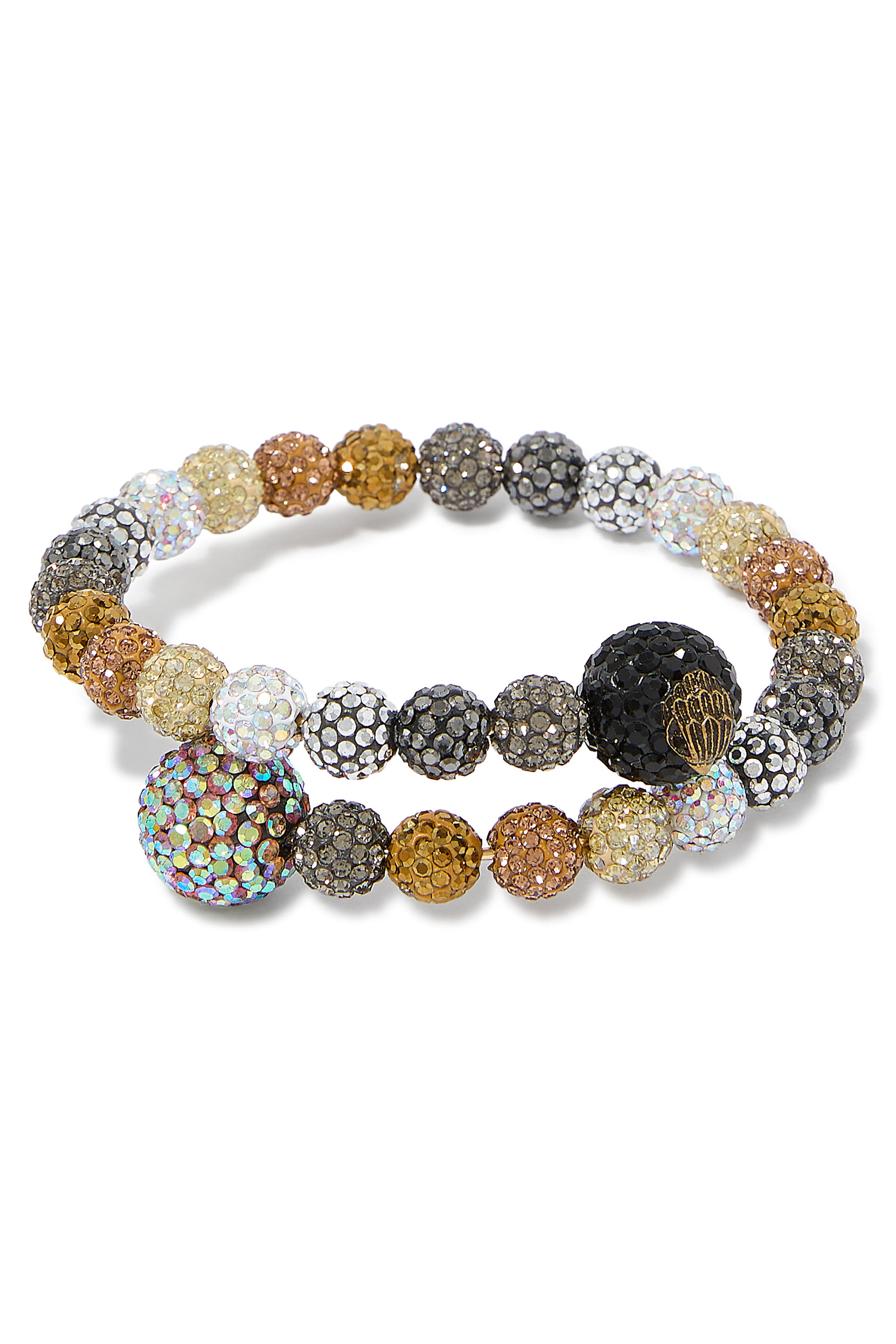 Pave Bubble Bracelet, Brass & Crystals