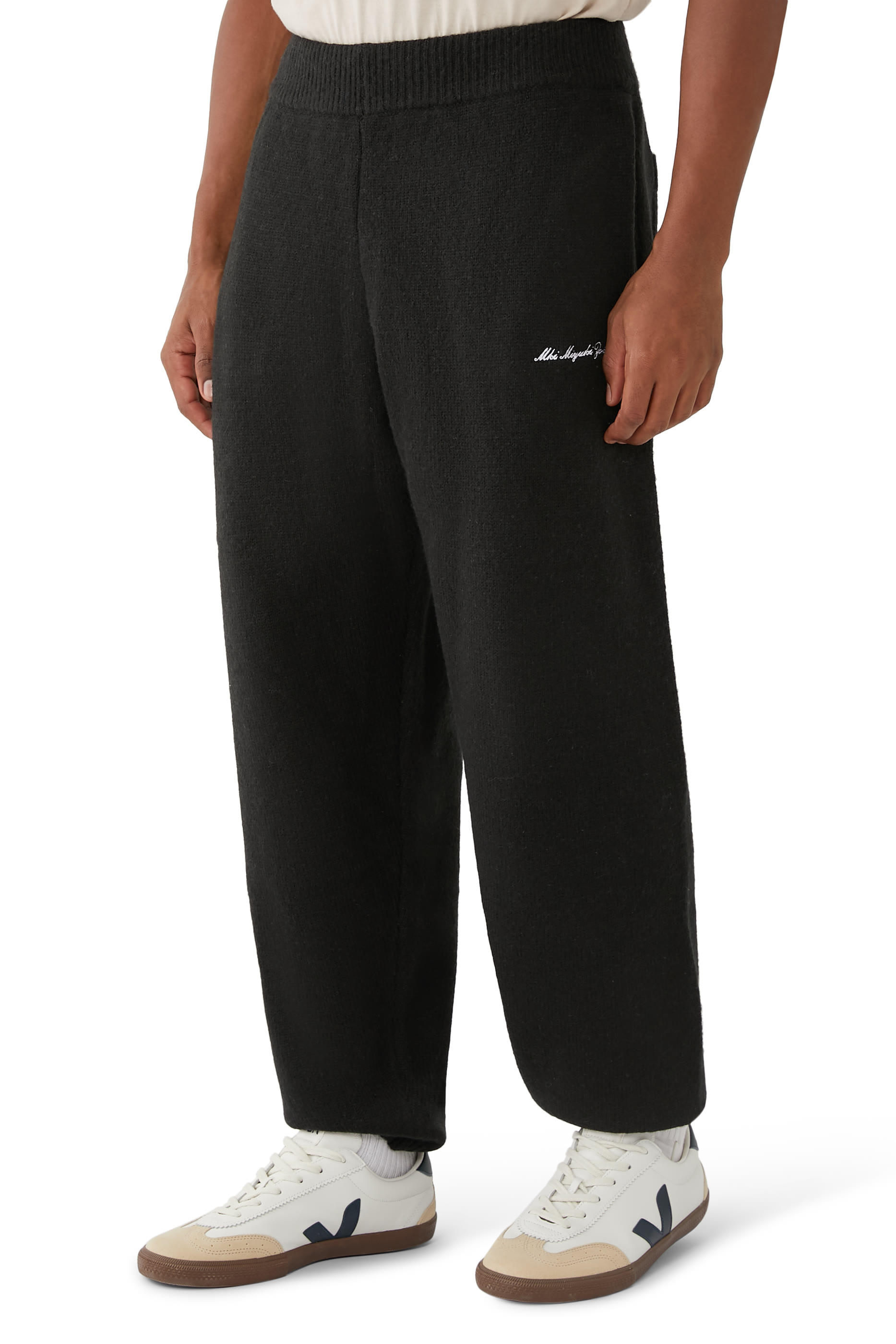 Mohair Blend Knit Sweatpants