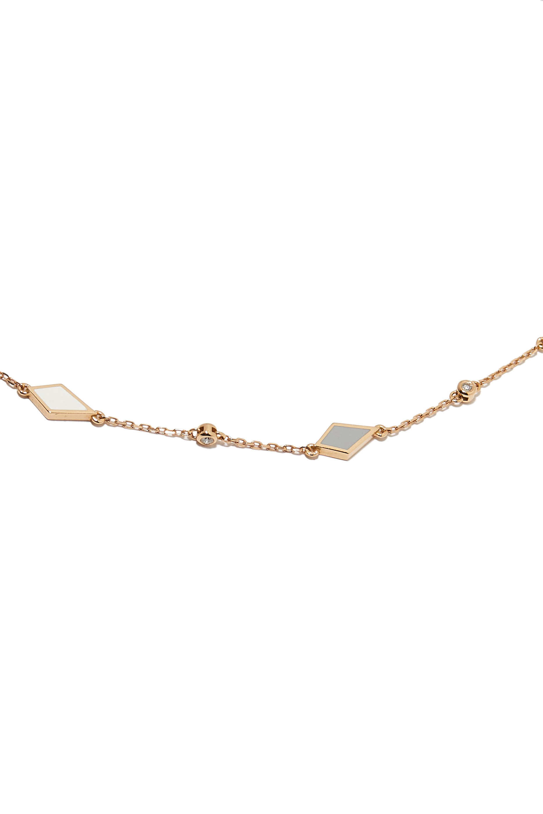 Mosaic Enamel Choker, 18K Rose Gold & Diamonds