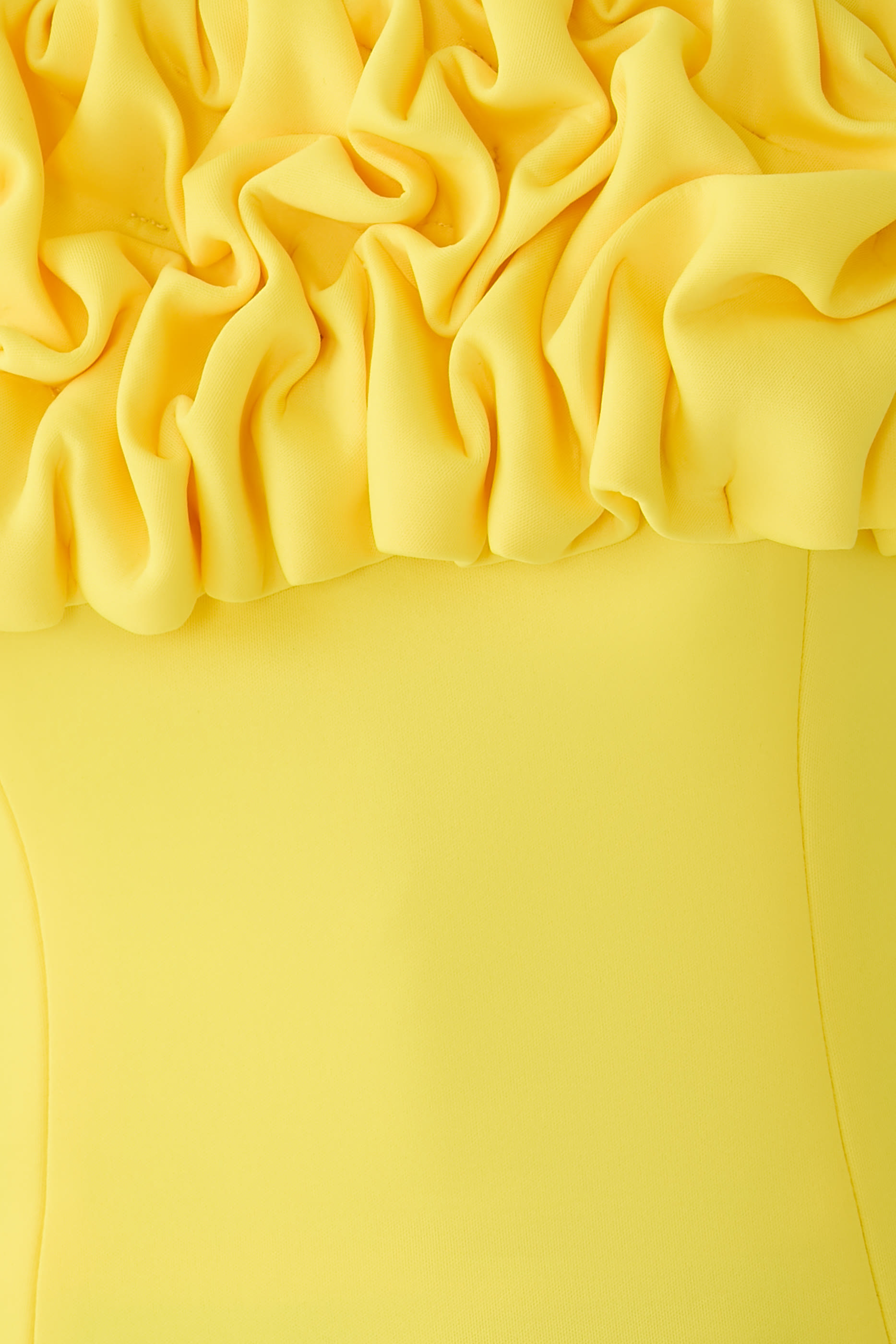 Stunning Strapless Yellow Gown