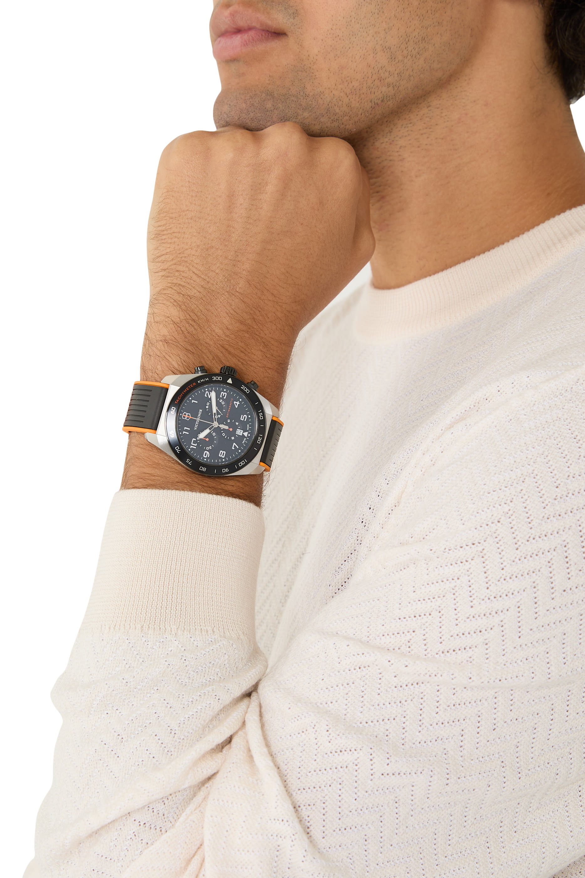 Swiss Army Chronograph Watch, Stainless Steel & Rubber