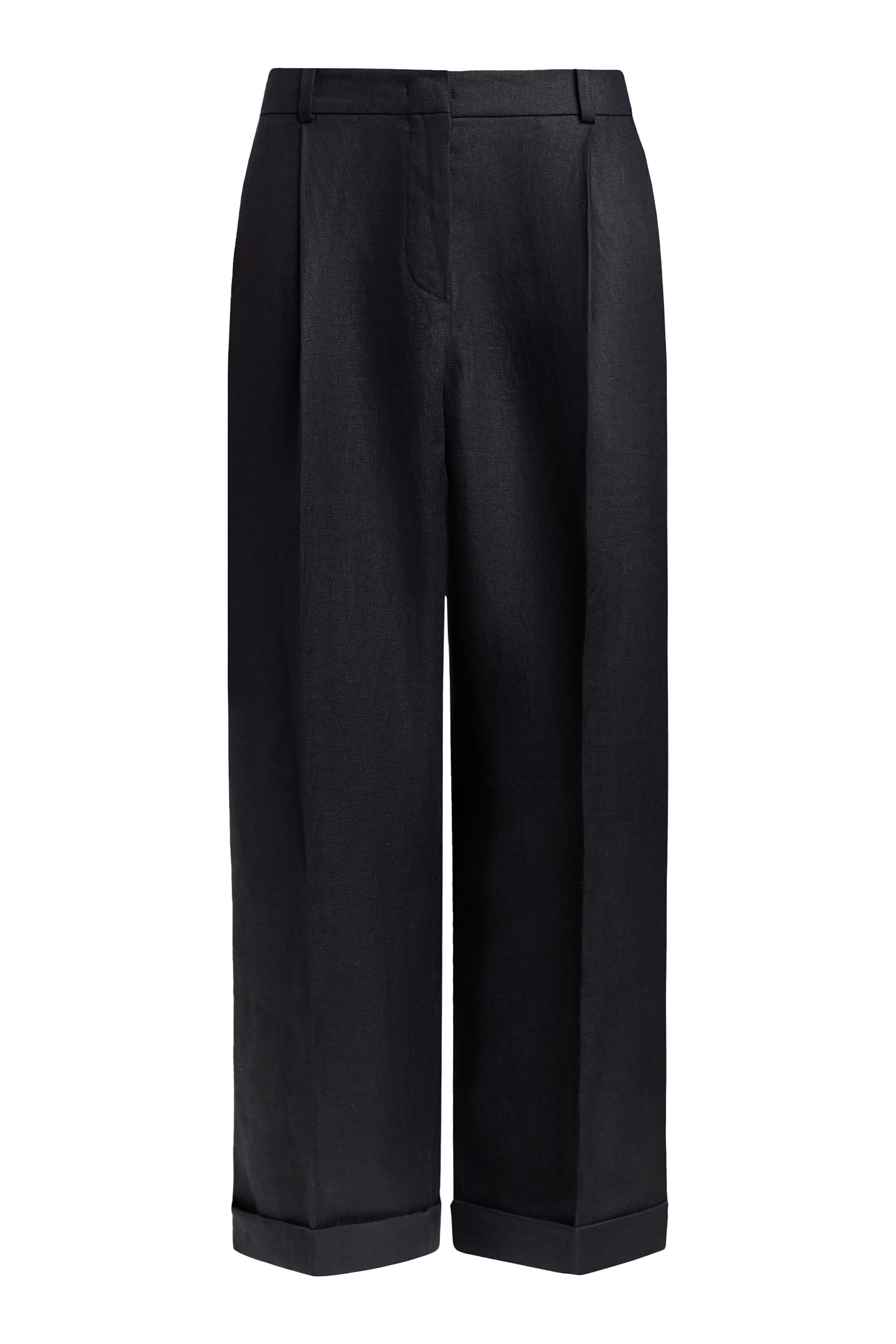 Tapered-Fit Linen Trousers