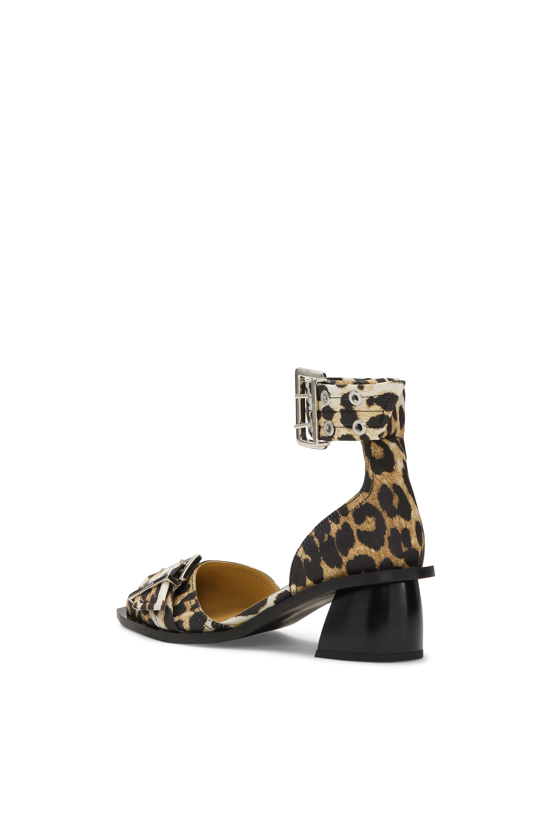 Leopard Print Feminine Buckle Open Cut Pumps
