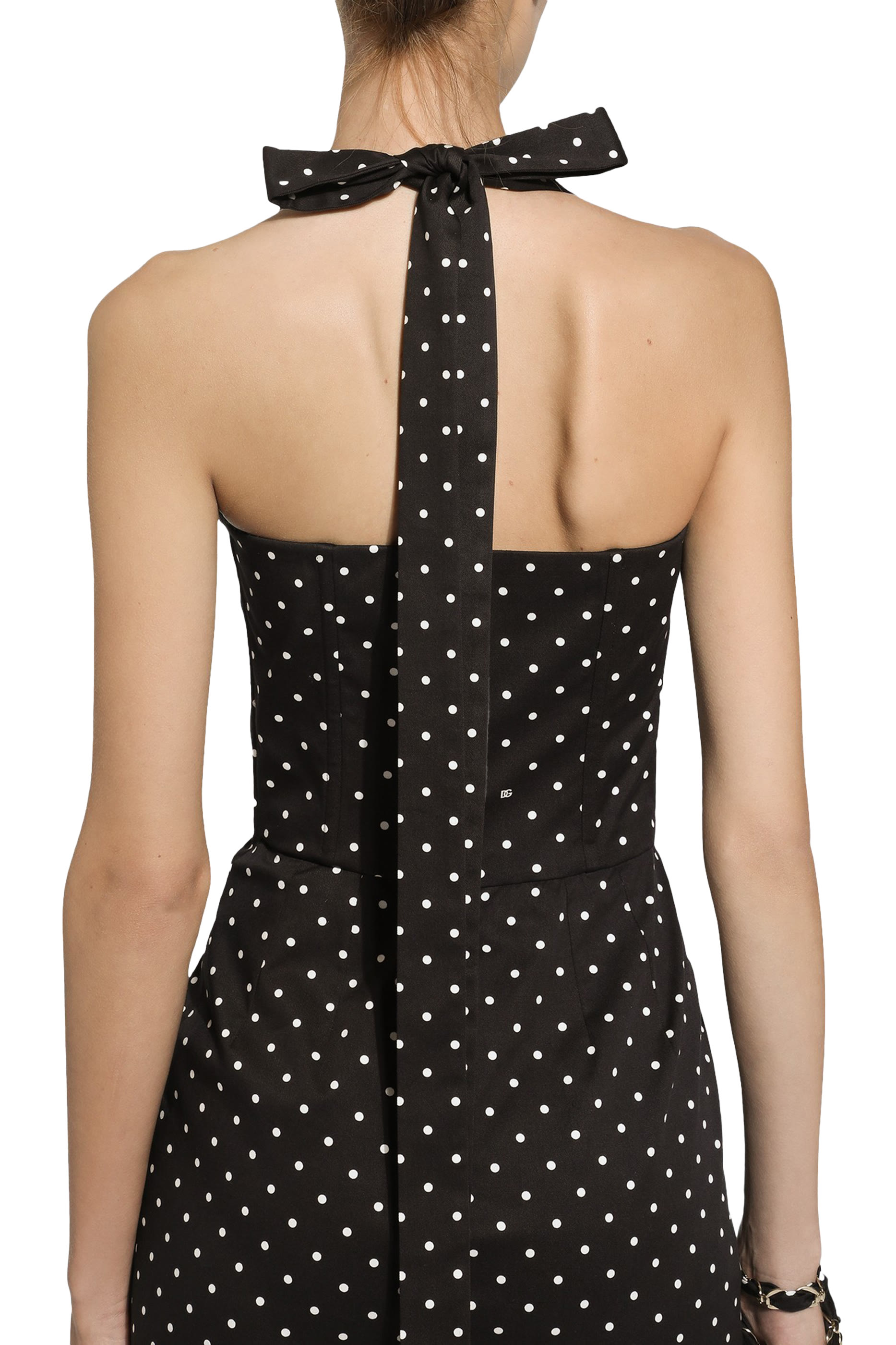 Polka-Dot Cotton Corset Dress
