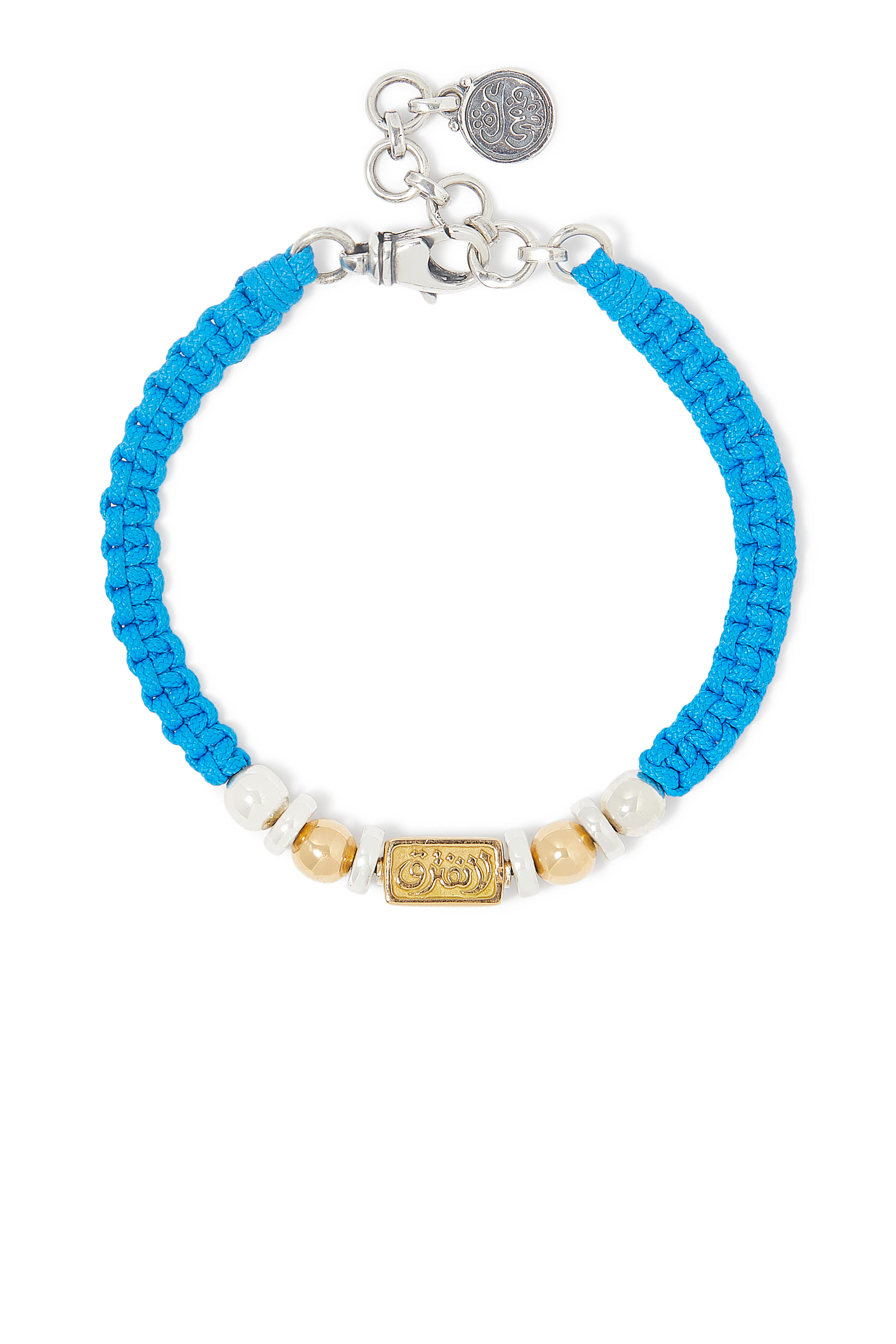  Never Apart Braided Bracelet,  18K Yellow Gold with Sterling Silver & Fabric