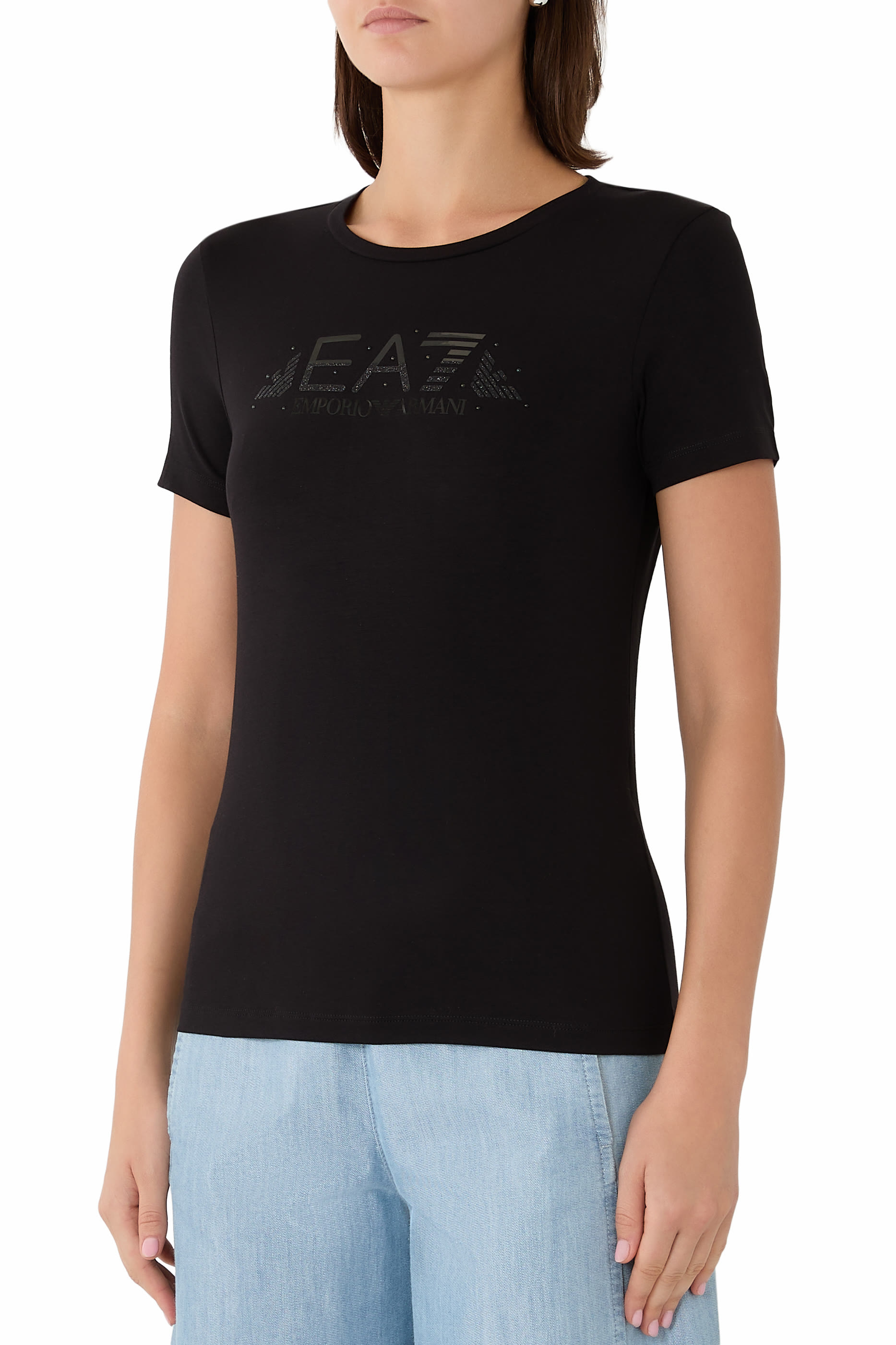 EA7 Metallic Logo T-Shirt