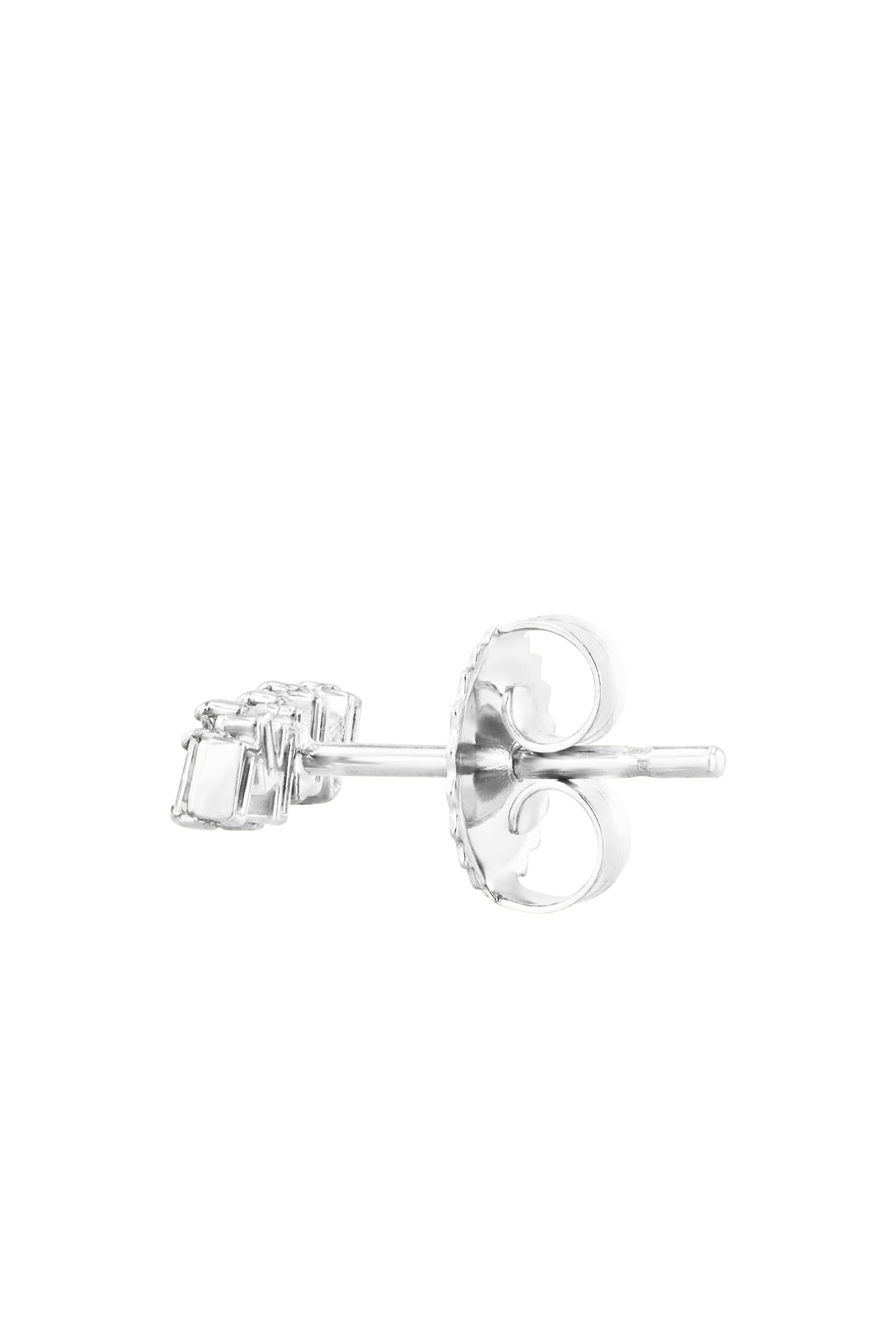 Classic Bar Studs, 18K White Gold & Diamonds