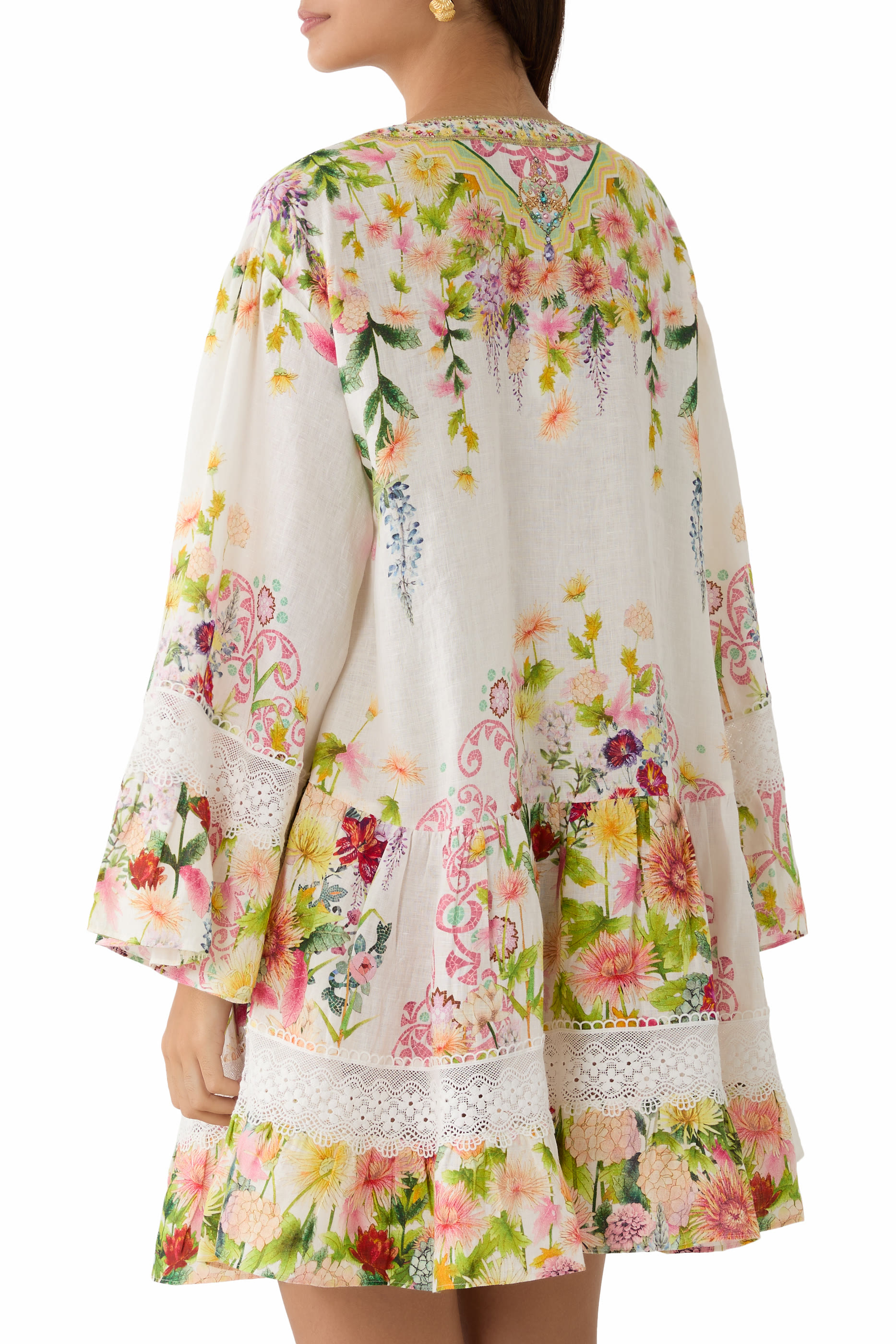 Call Of Catalonia V-Neck Tiered Dress