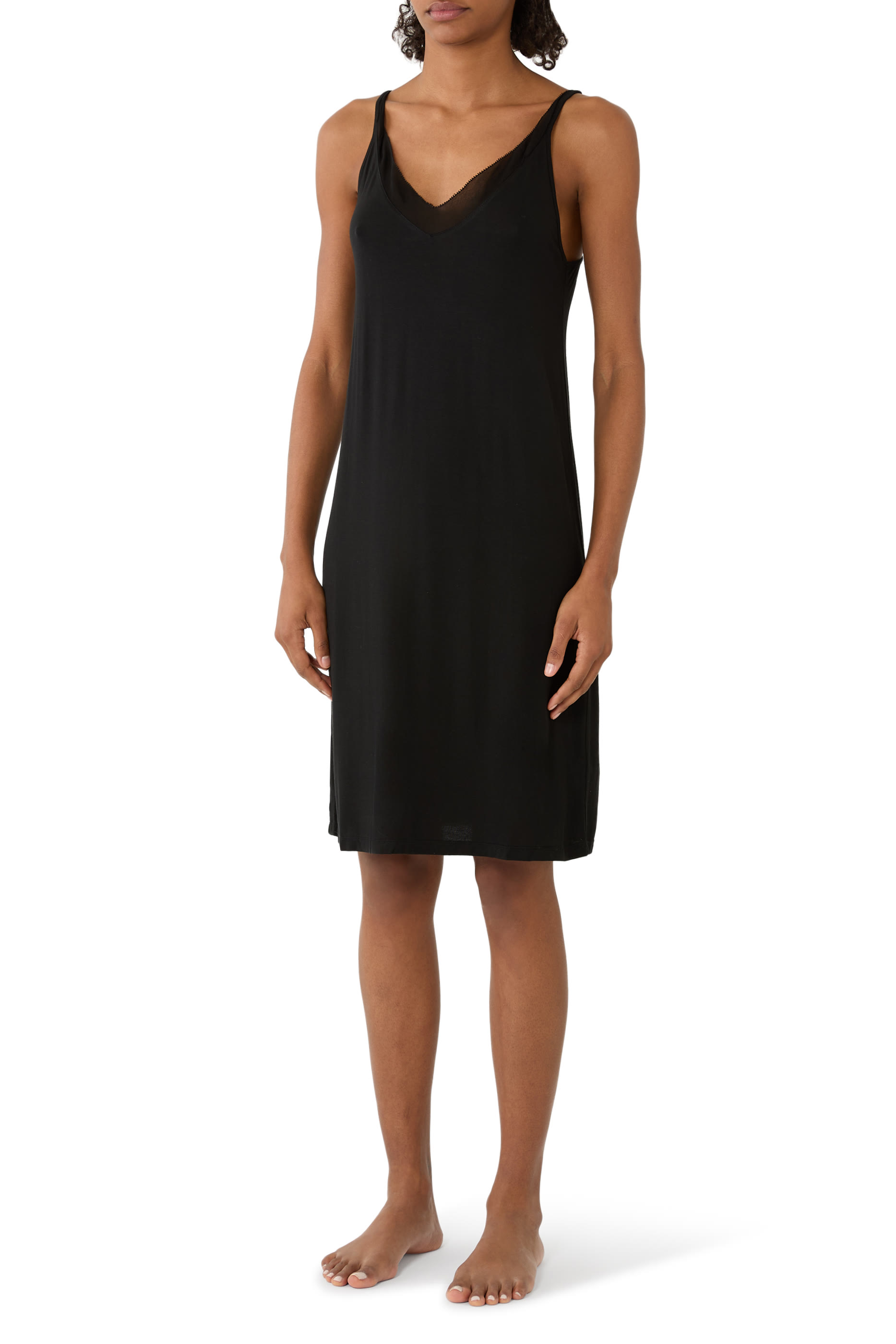 Jersey Chiffon Trim Nightdress