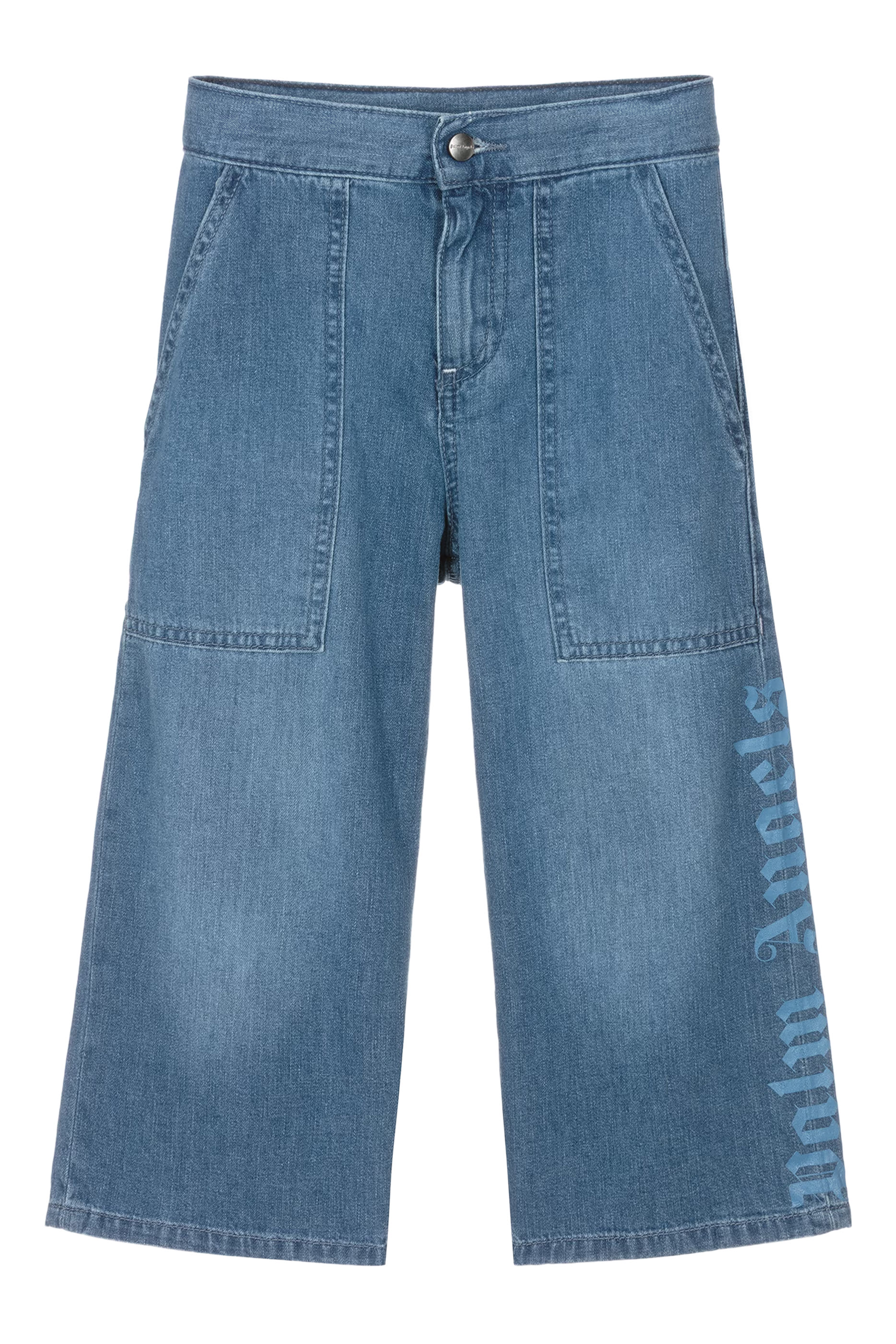 Kids Logo Wide-Leg Jeans
