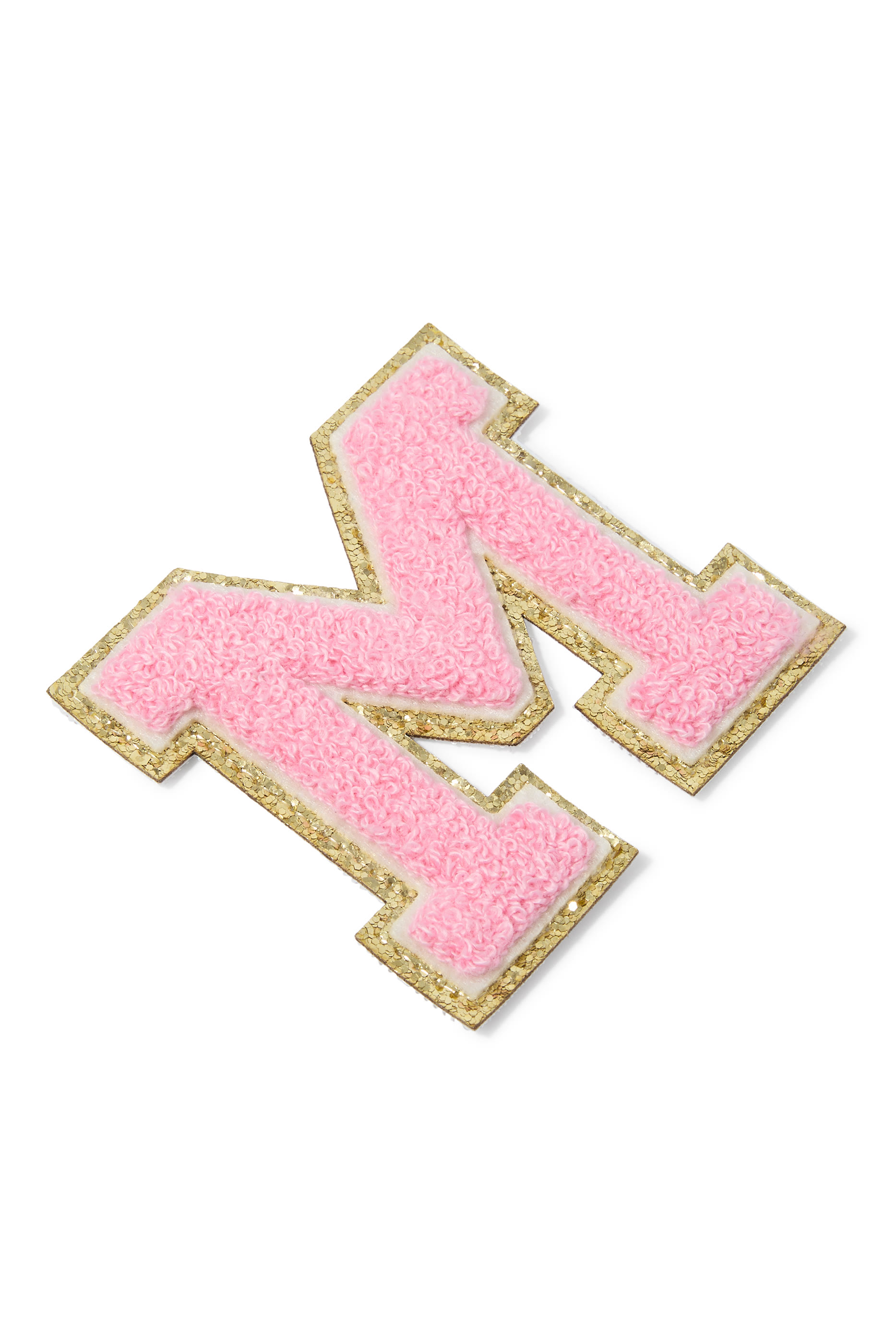 Kids  3" Chenille Sparkle M Letter Patch 