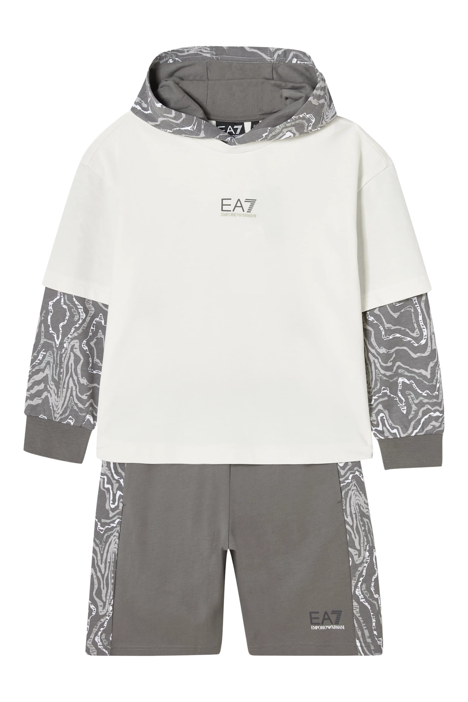 Kids EA7 Logo Hoodie