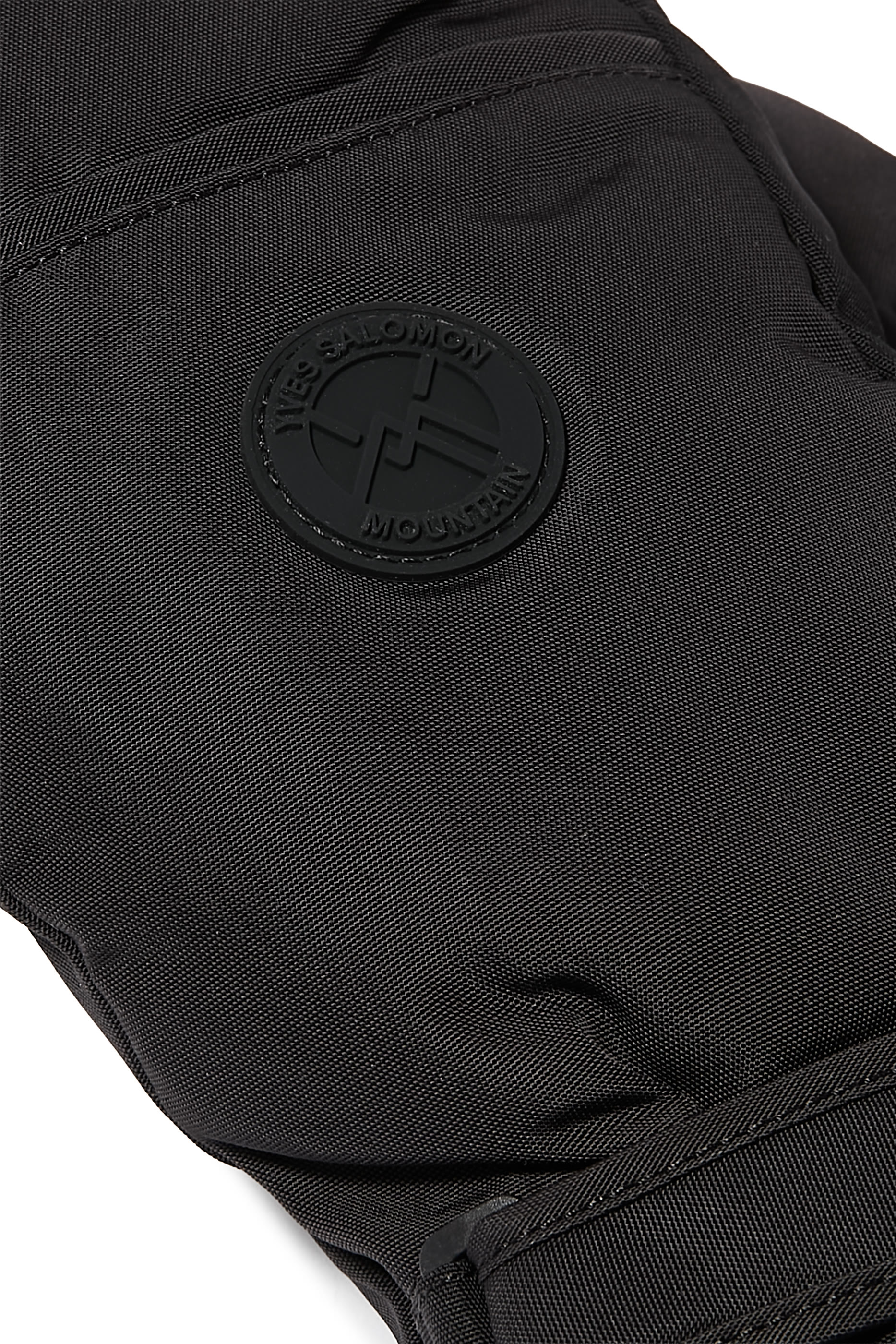 Leather-Trimmed Appliquéd Padded Shell Ski Mittens