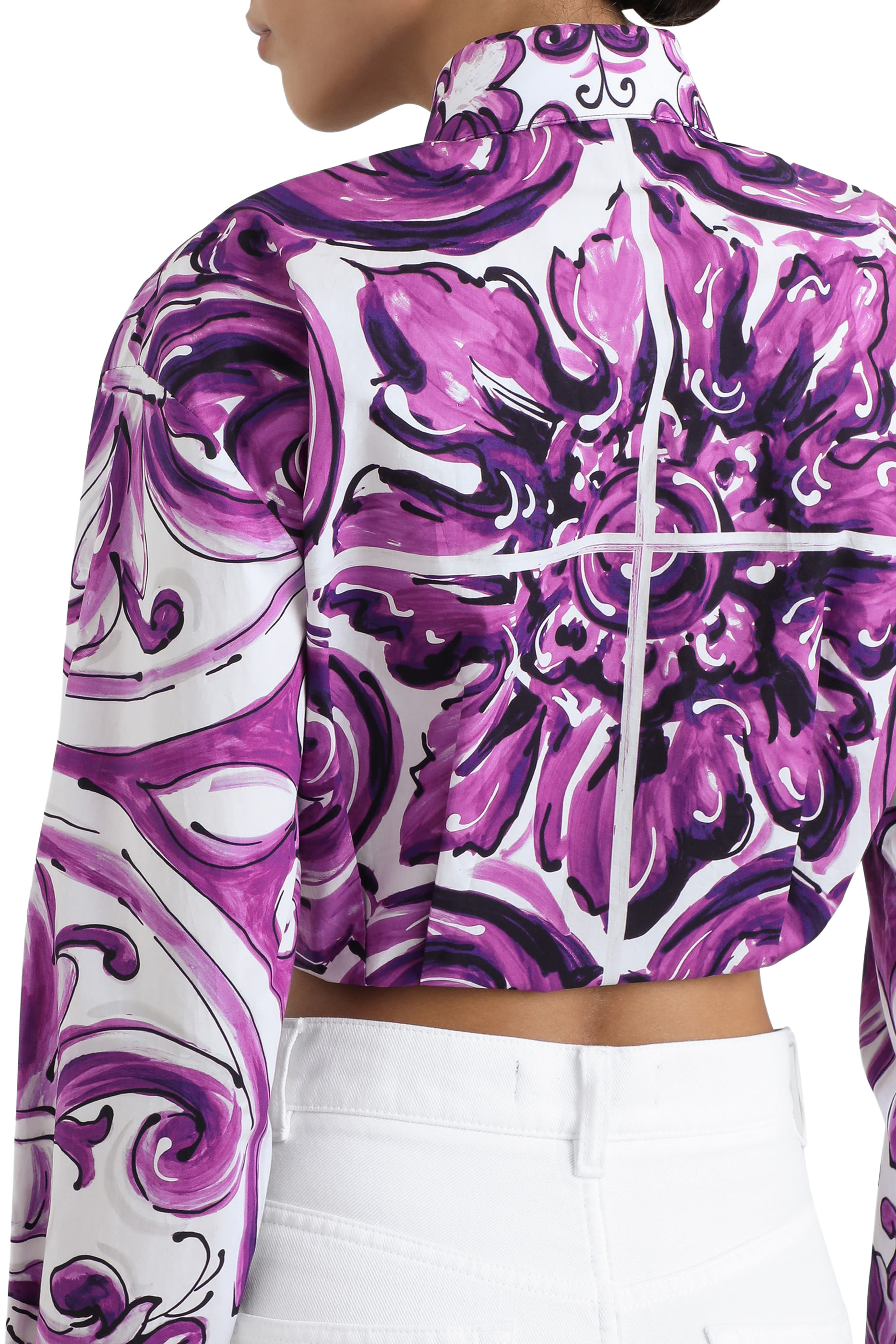 Majolica-Print Poplin Shirt