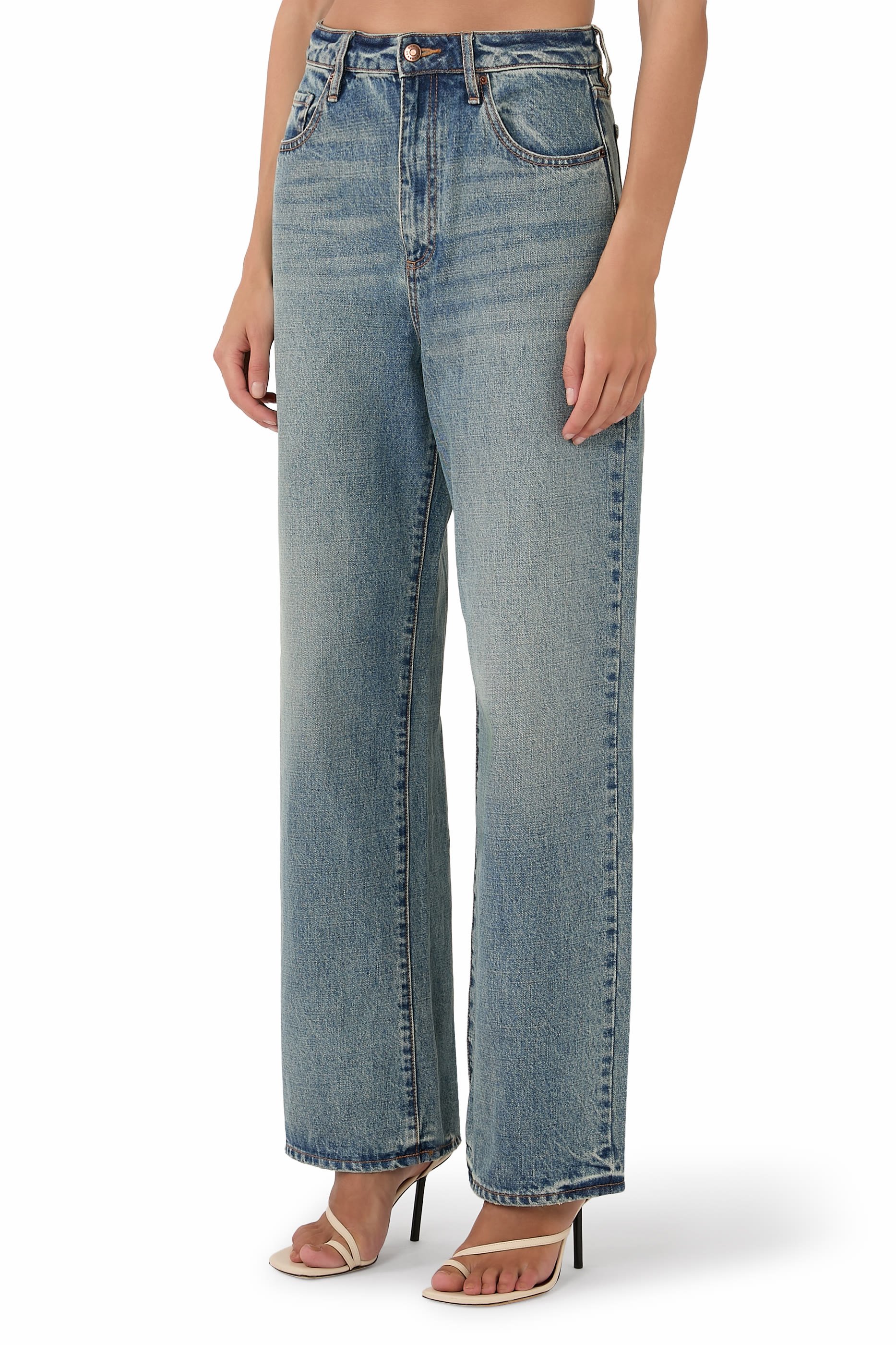 Five-Pocket Relaxed Denim Pants